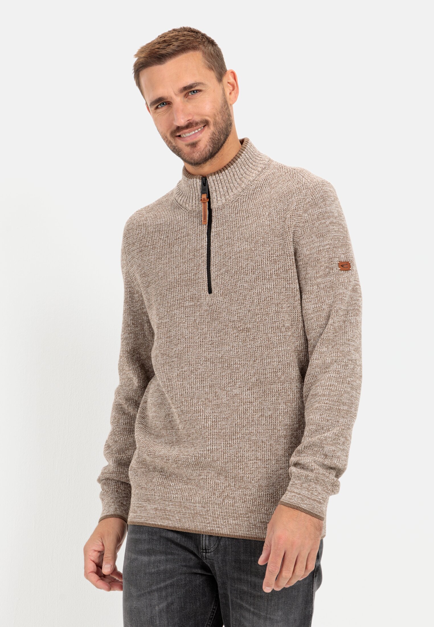 Feinstrick Troyer für Herren in Beige | XXL | camel active