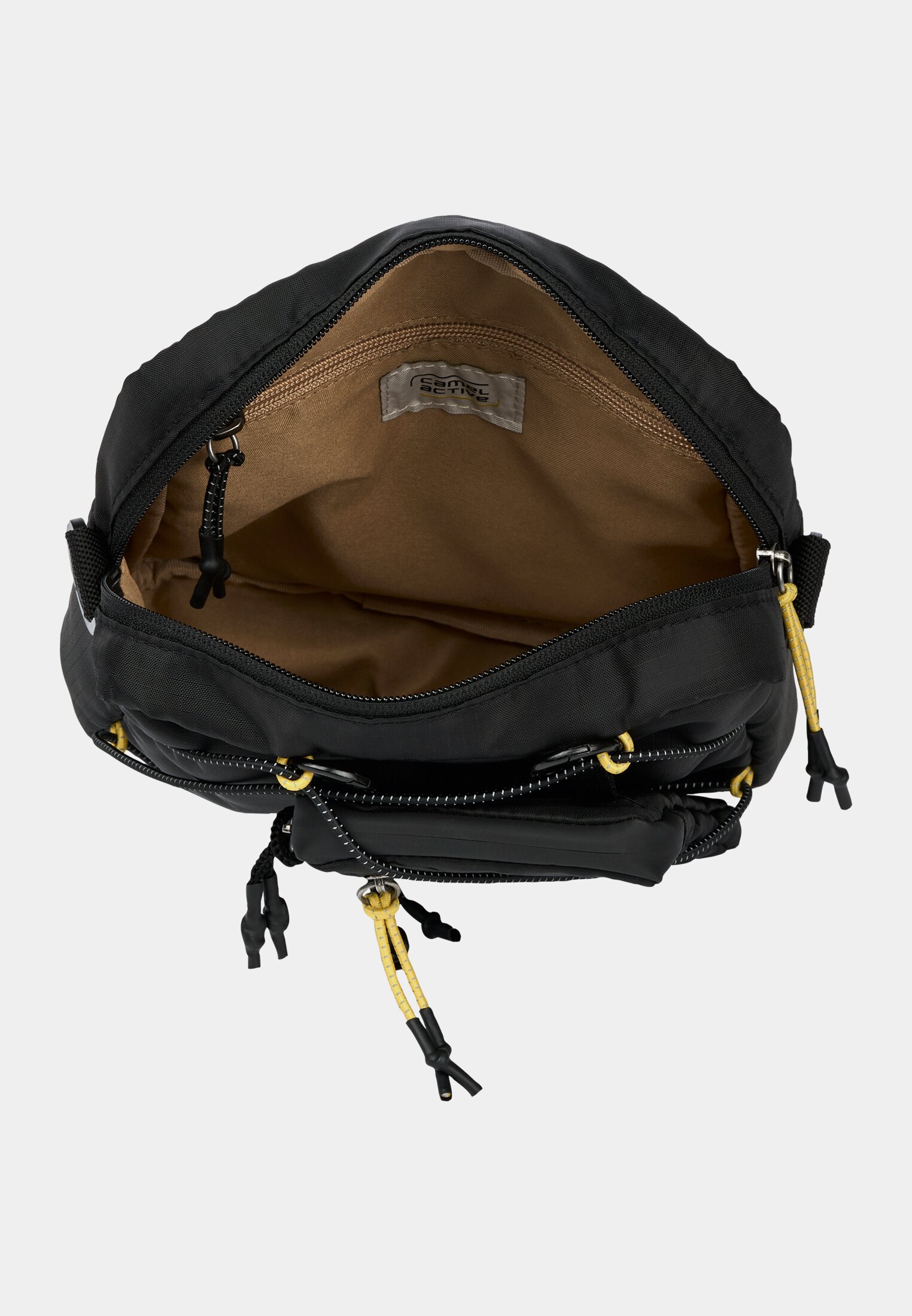 Herren Shores Cross Bag mit reflektierenden Elementen Schwarz vorne nah