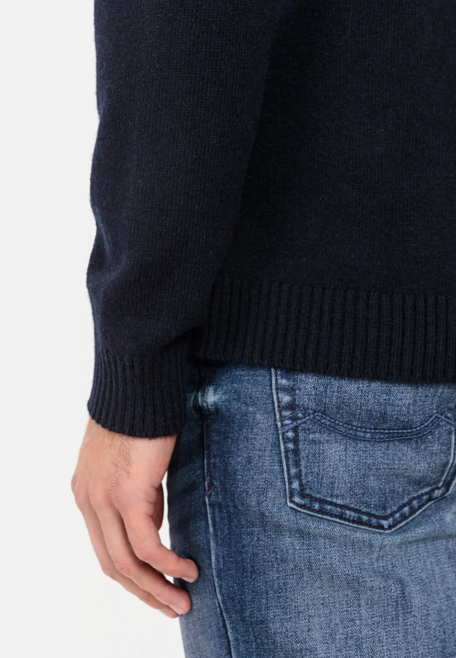 Feinstrickpullover für Herren in Dunkelblau | XL