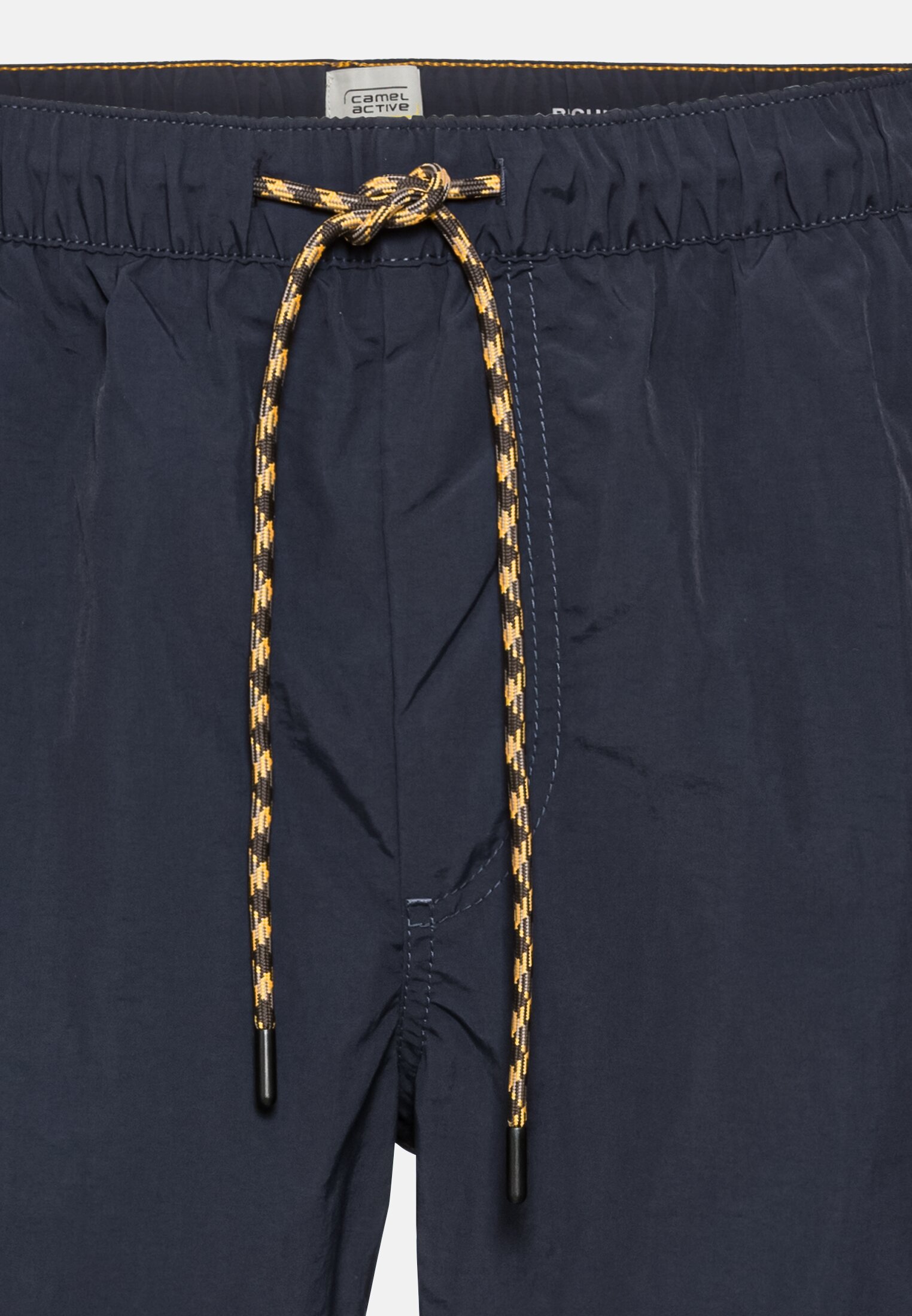 Herren Beach Shorts mit Cargotasche Blau vorne nah