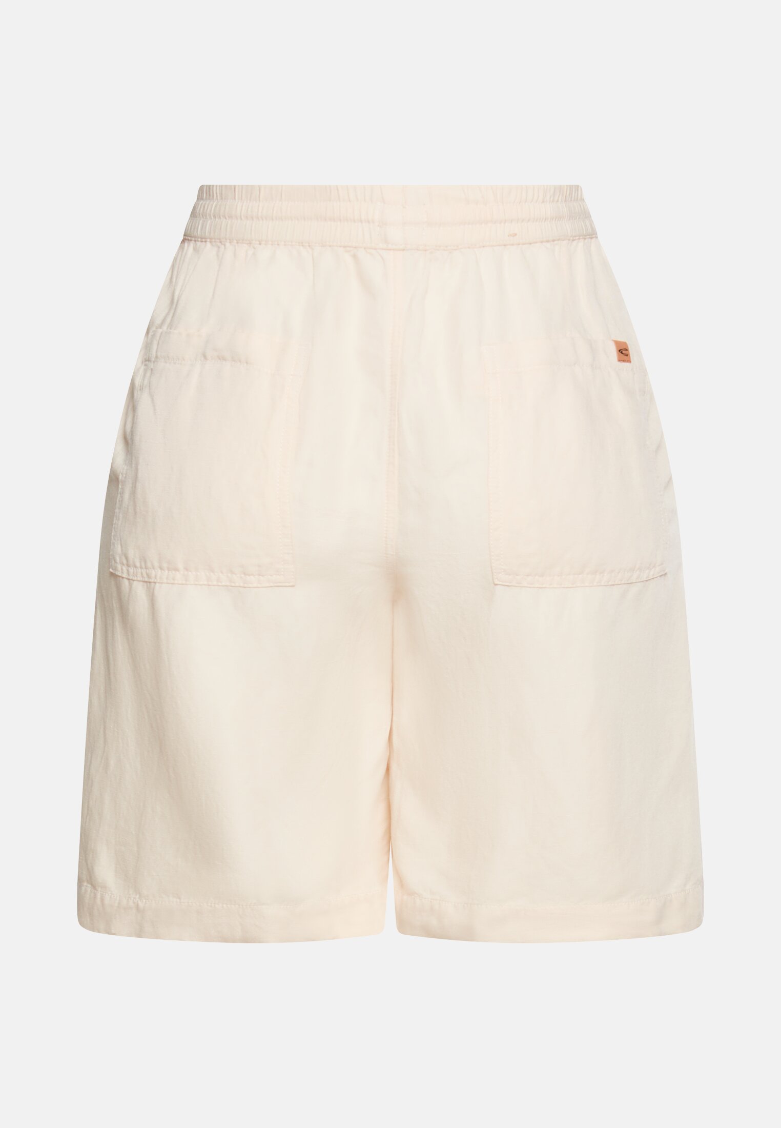 Vrouwen Bermudashorts met trekkoord Melkwit frontaal achter