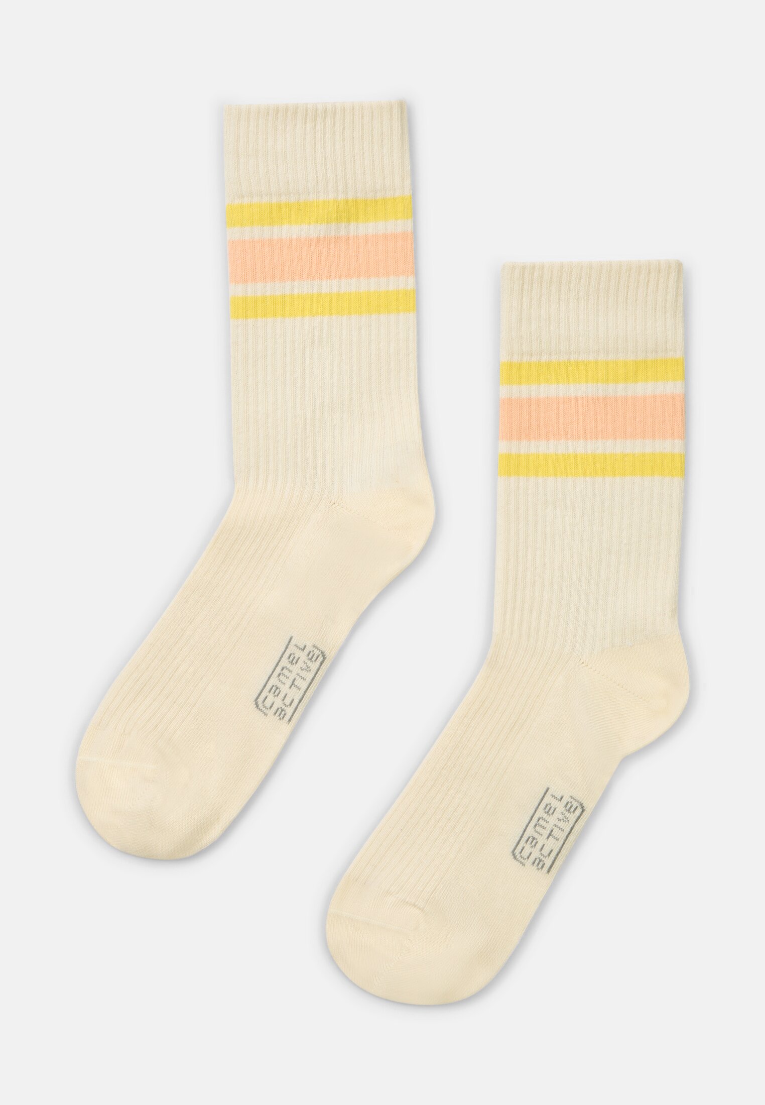 Women Pairs of socks in a pack of two made from a cotton blend Beige front close