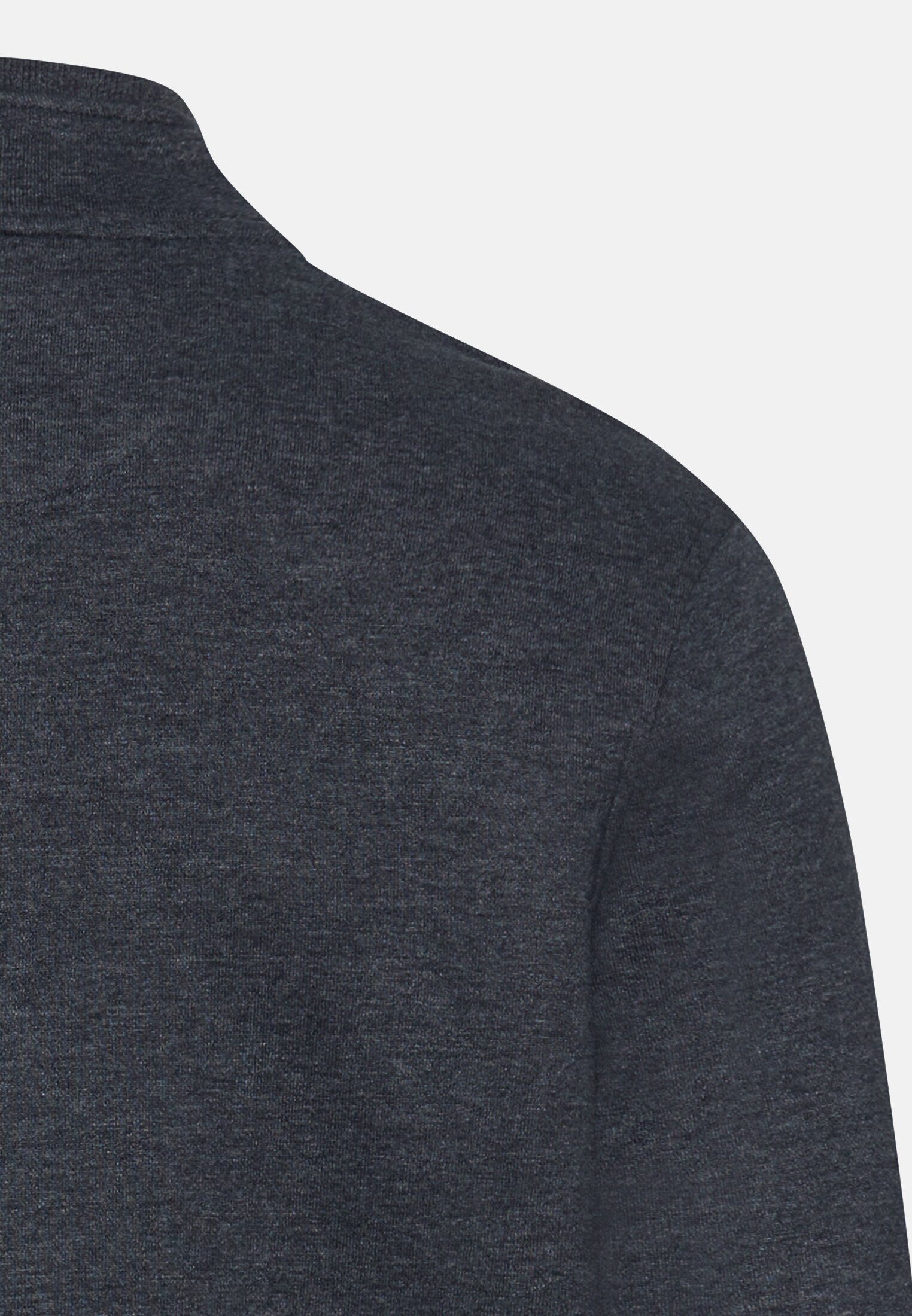 Men Sweatshirt with Troyer collar Navy blue close back