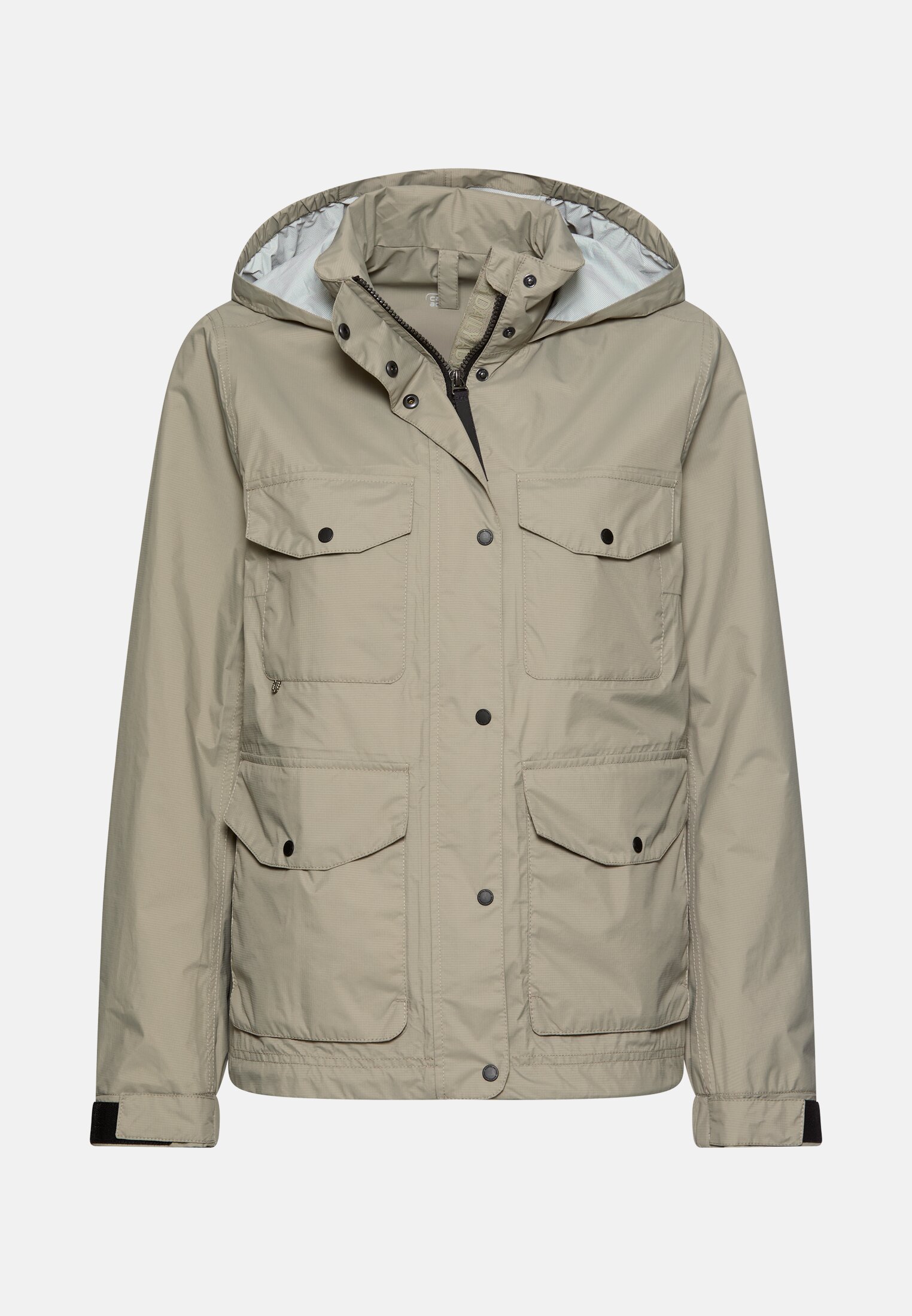 Vrouwen teXXXactive® Jack met verstelbare capuchon Salie frontaal voor