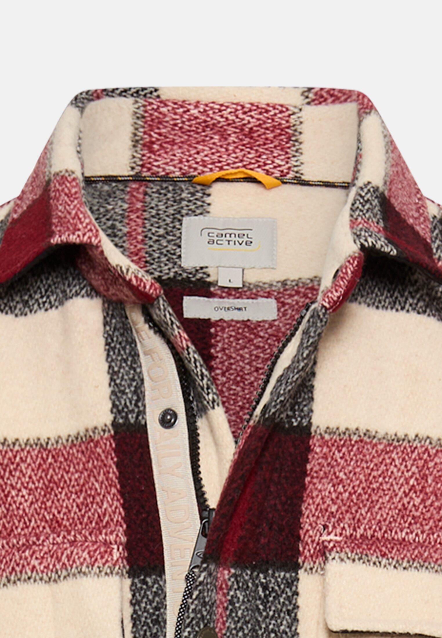 MI_409383-6S83-57_3G-00 Heren Overshirt met zijzakken Amberrood front dichtbij