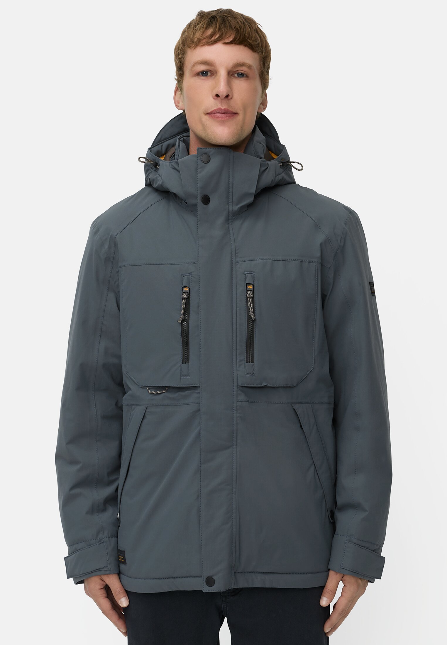 Heren teXXXactive® jas met afneembare capuchon Inktblauw gedragen voor