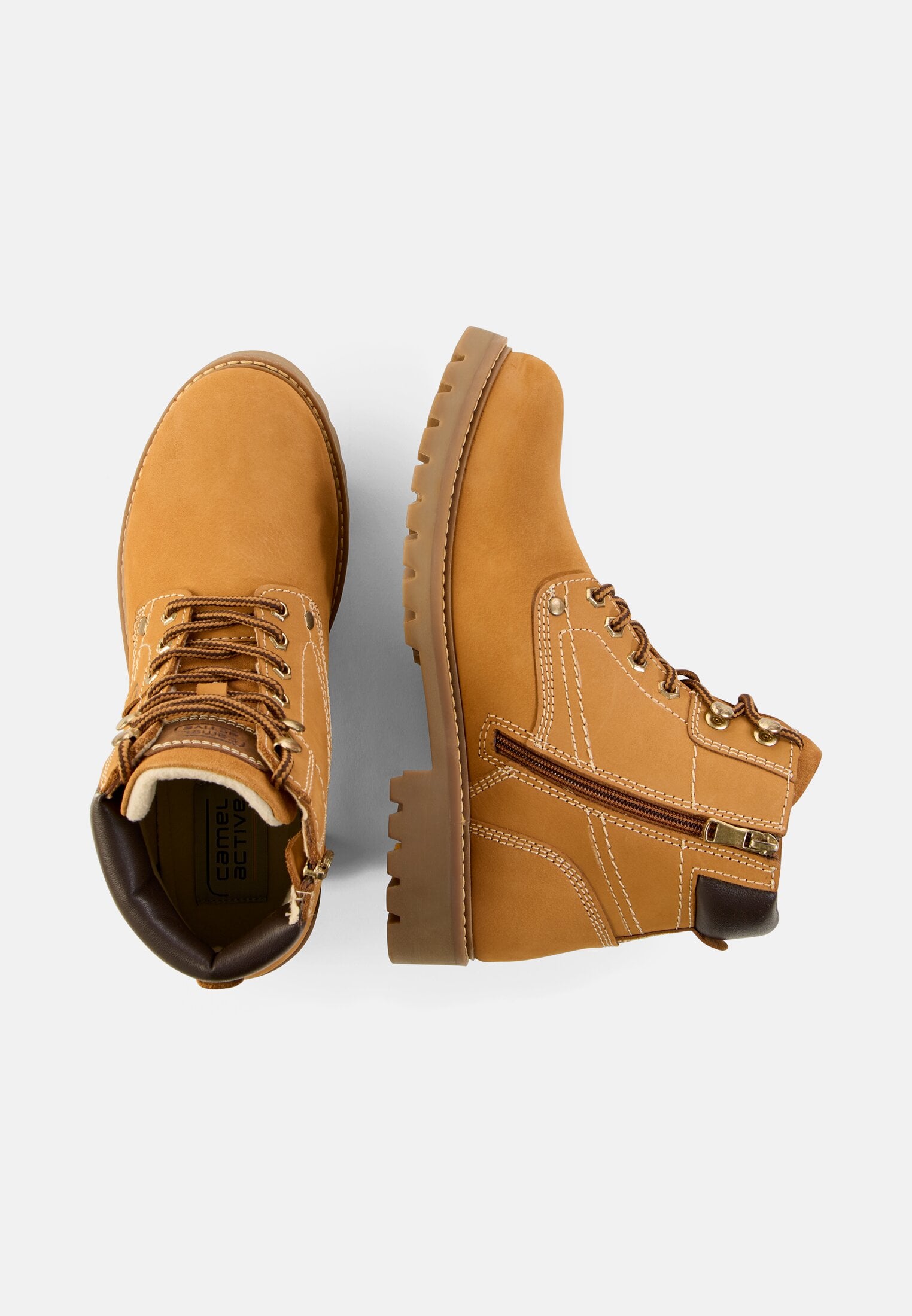 Herren Boot aus echtem Leder Braun frontal oben