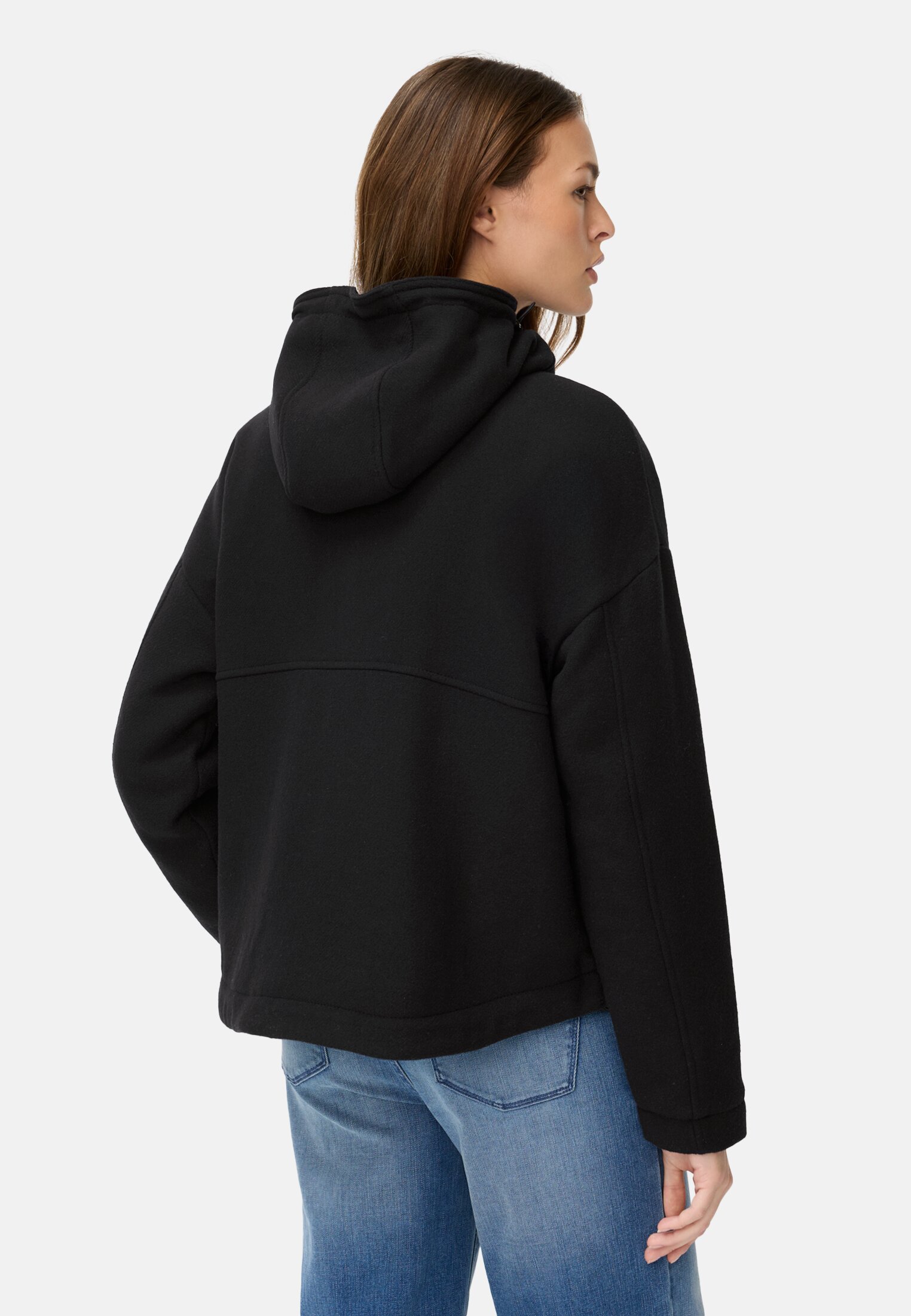 Women Jacket with reflective details Dark blue worn back