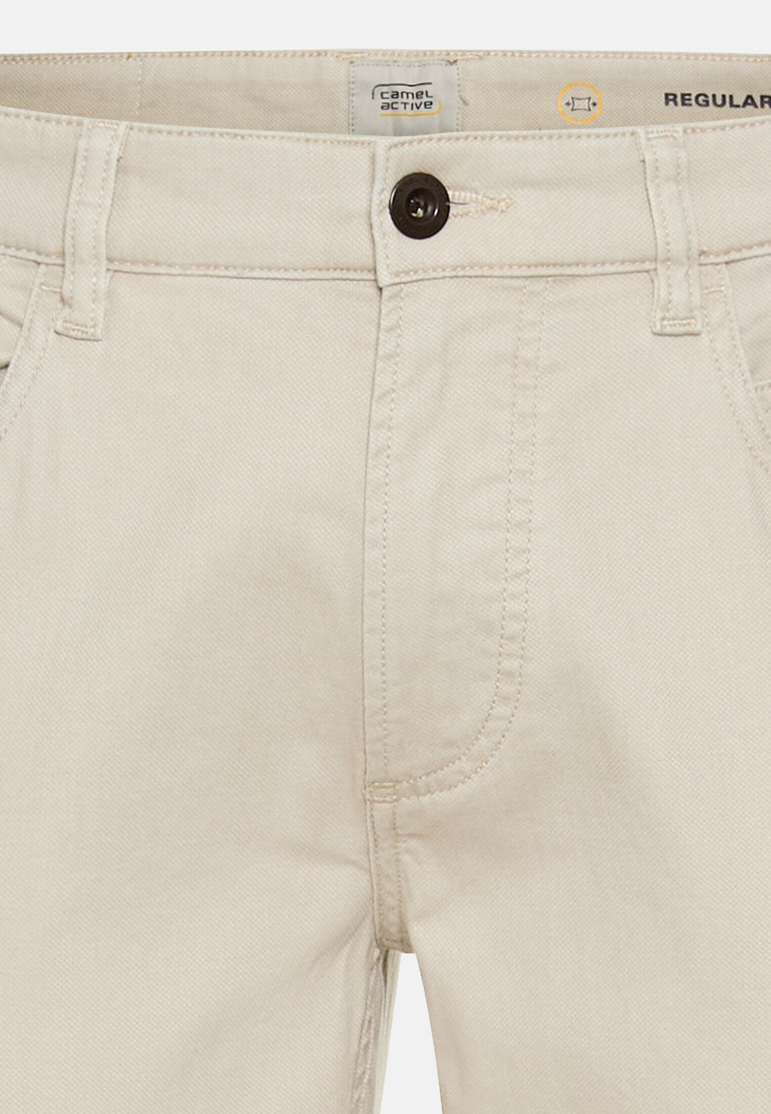 Men Regular Fit 5-pocket trousers Beige front close