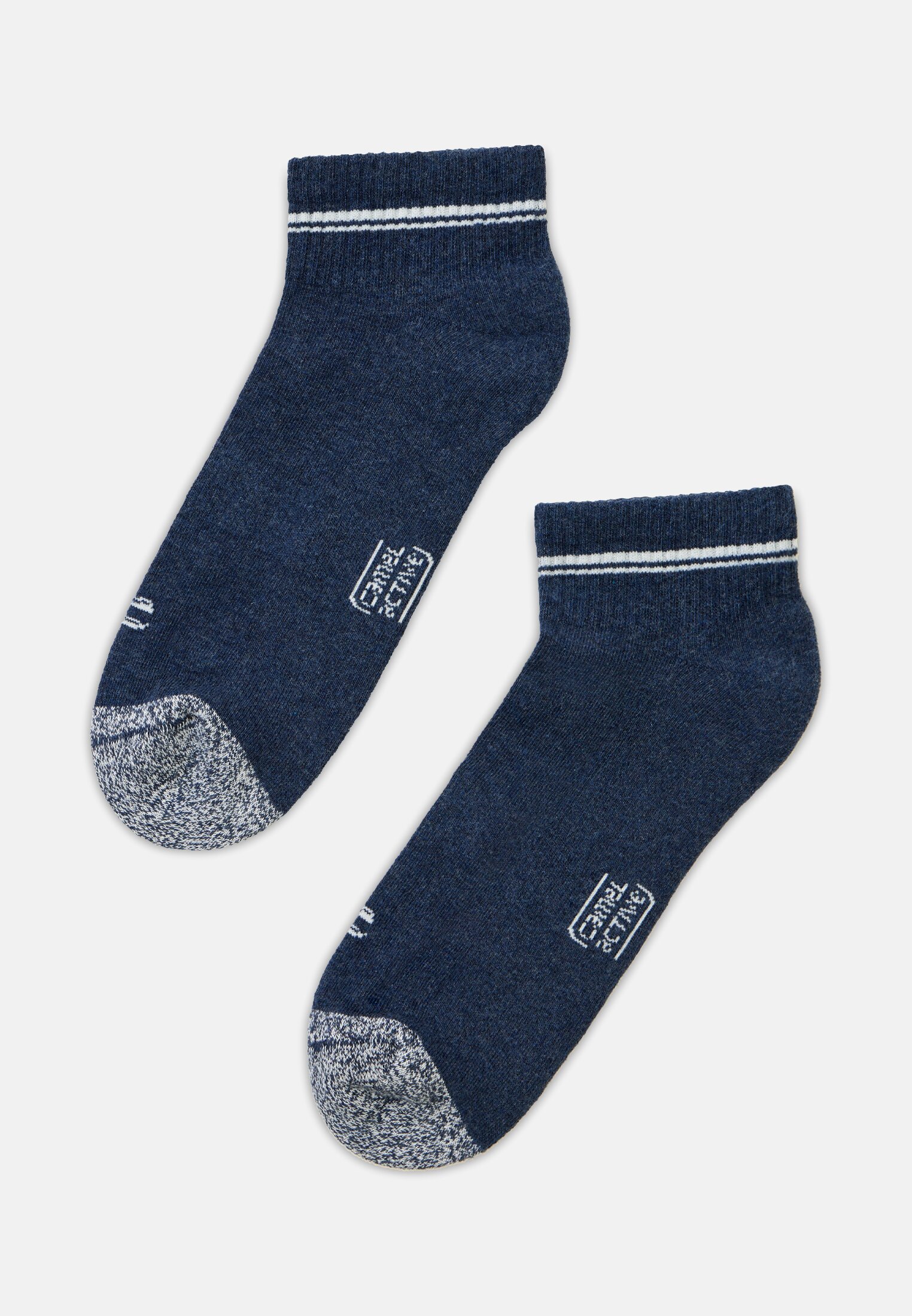 Heren Sneakersokken van een katoenmix Donkerblauw front dichtbij