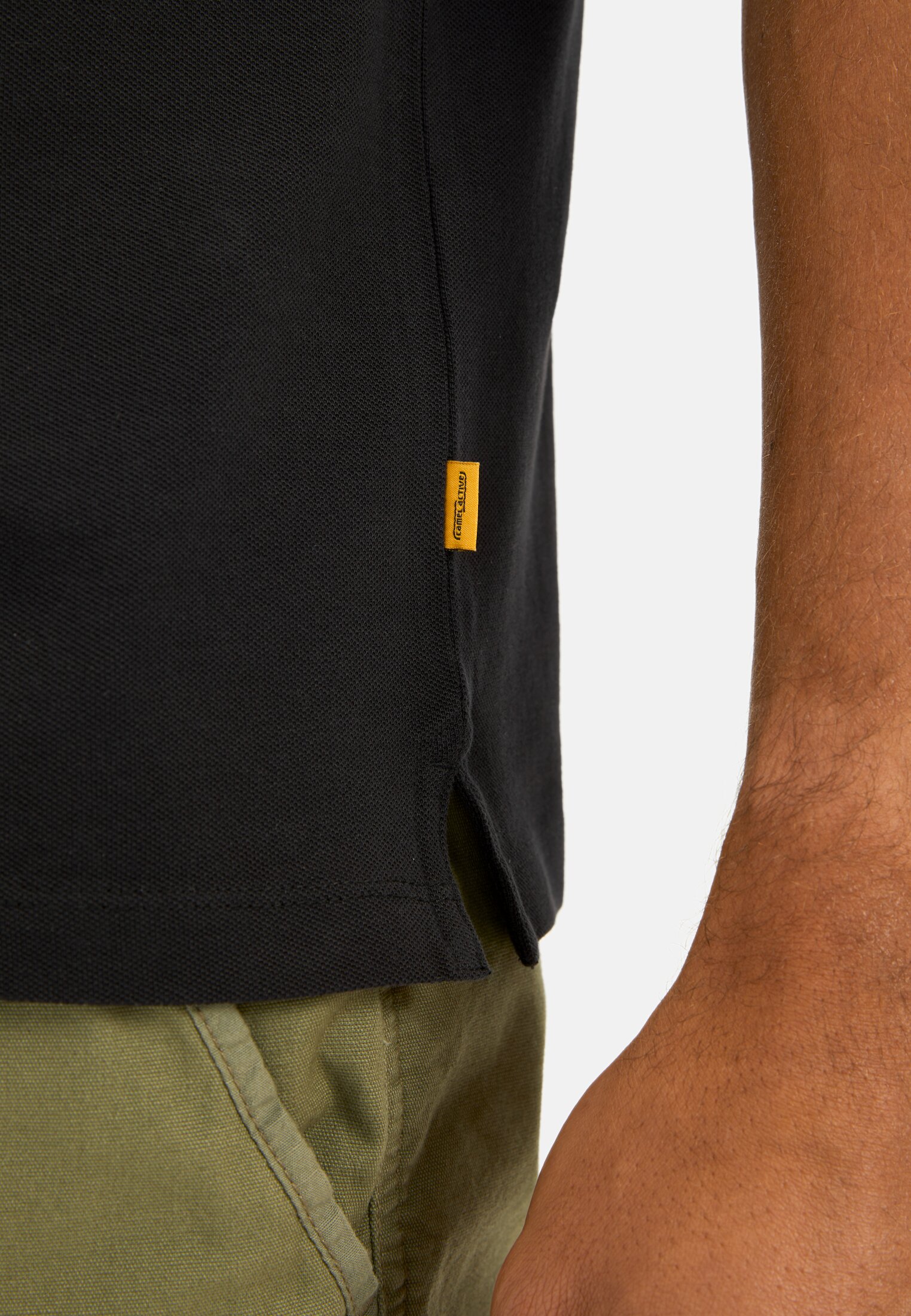 Men Half sleeve polo shirt made of pure cotton Asphalt