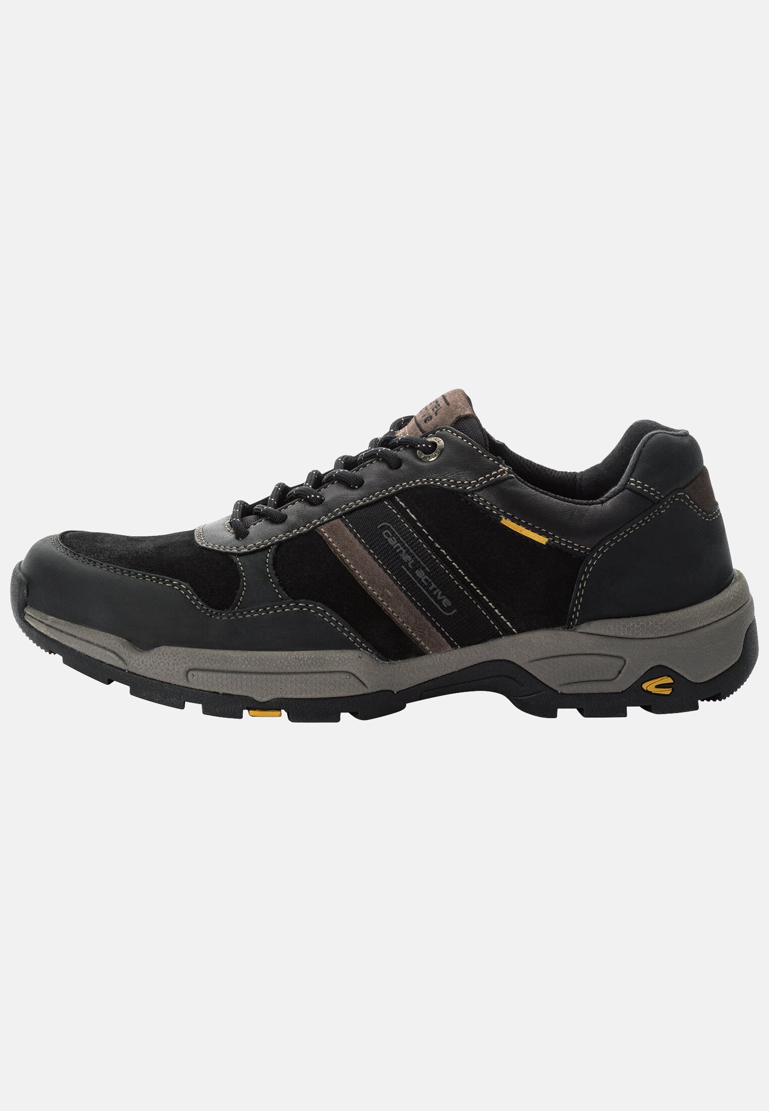 Herren Sneaker aus echtem Rindsleder Schwarz frontal vorn