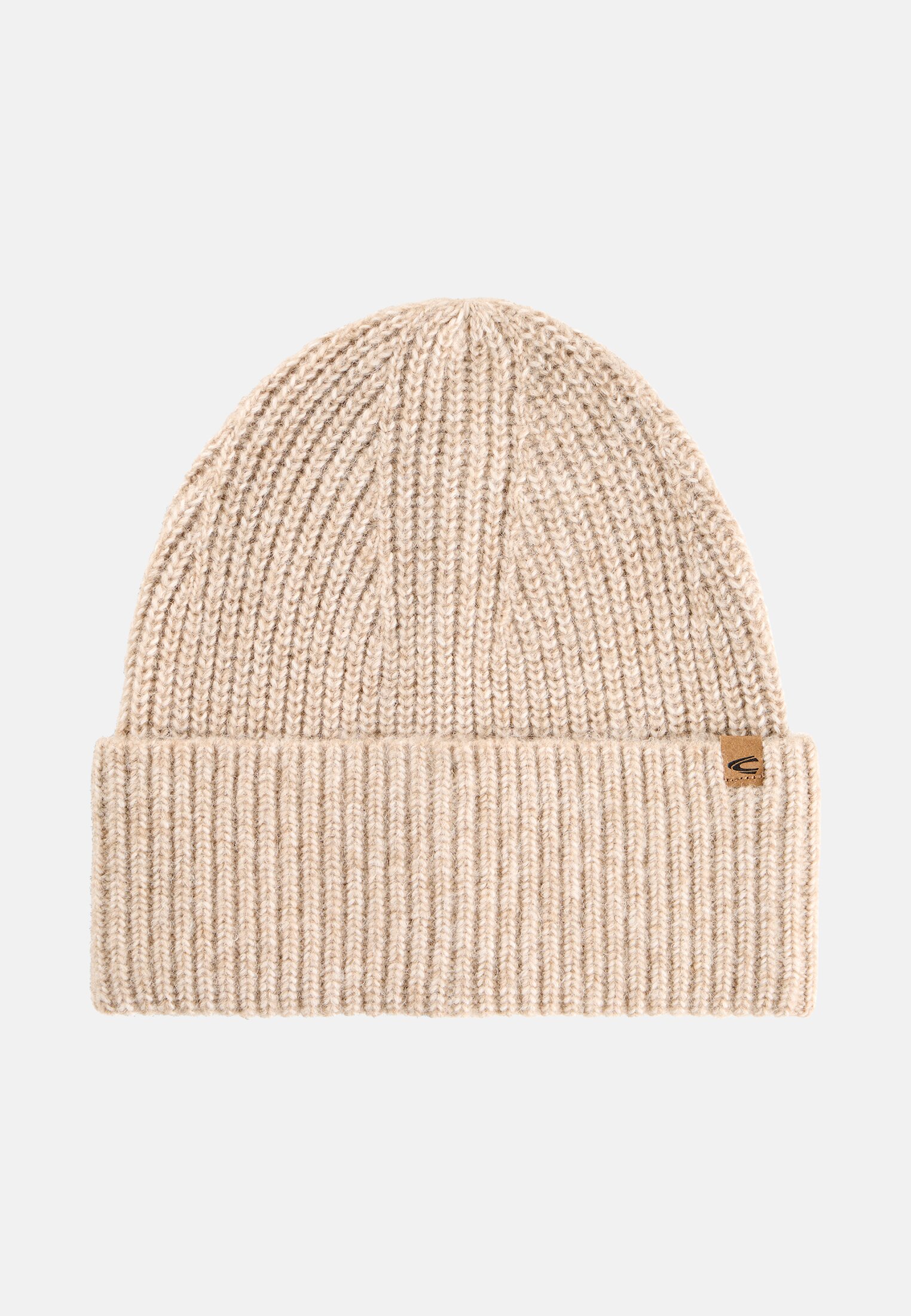 Damen Warme Mütze aus Wollmischung Beige frontal vorn