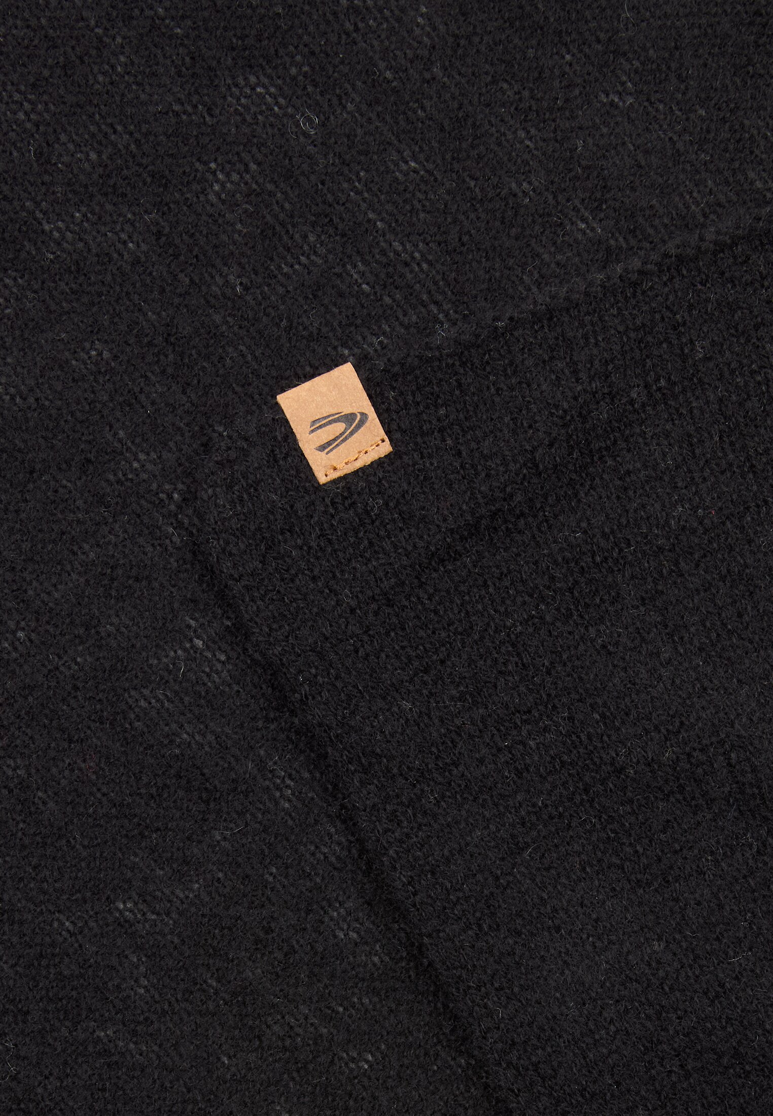 Women Cashmere scarf made of soft polyester with a knitted look Black close back