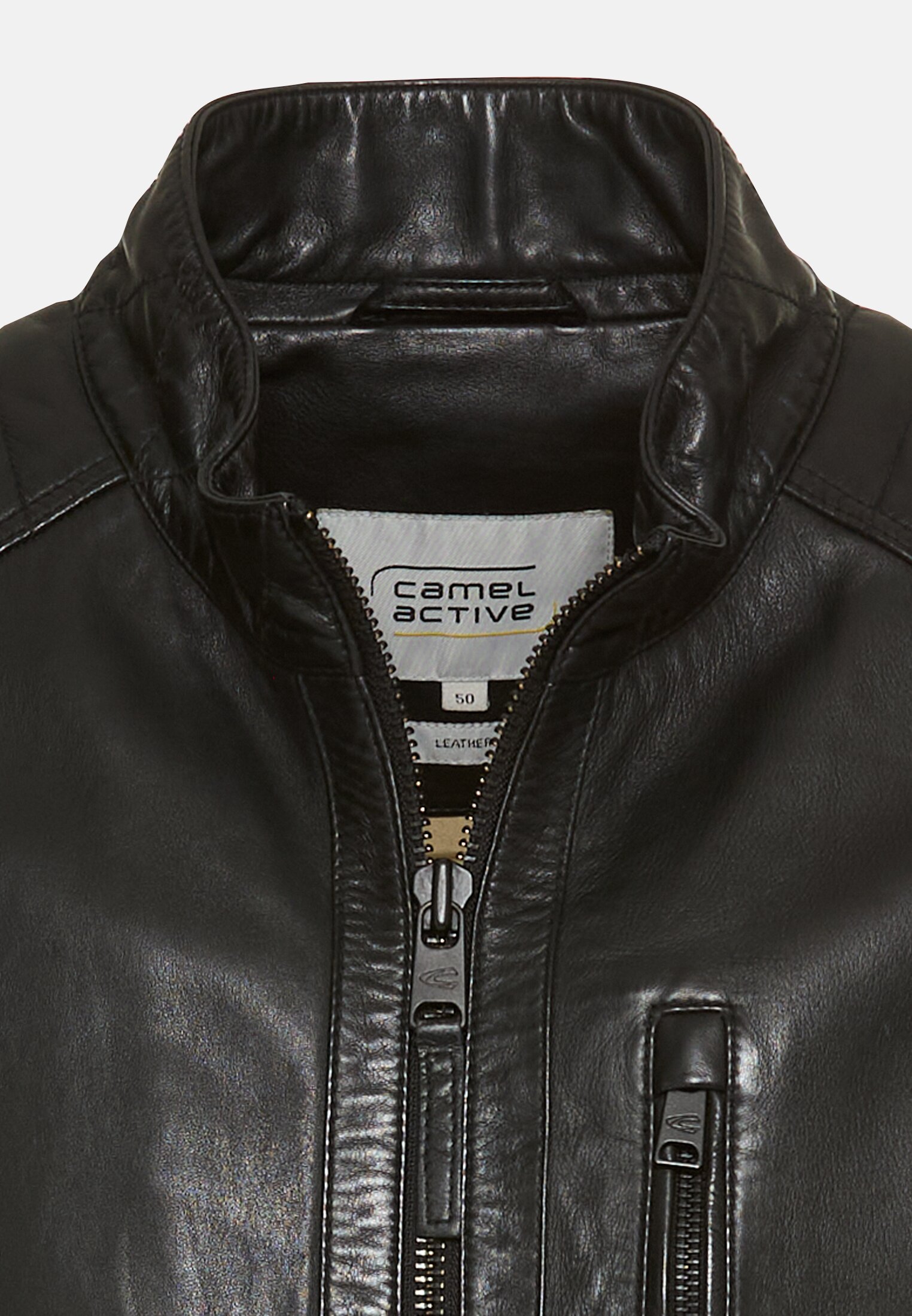 MI_31130-5L23-08_3G-00 Men Leather jacket with patch pockets Black front close