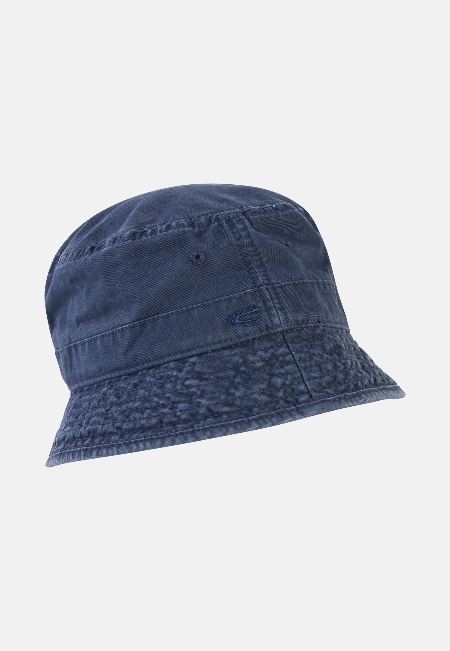 Men Bucket hat made of pure cotton Navy blue frontal front