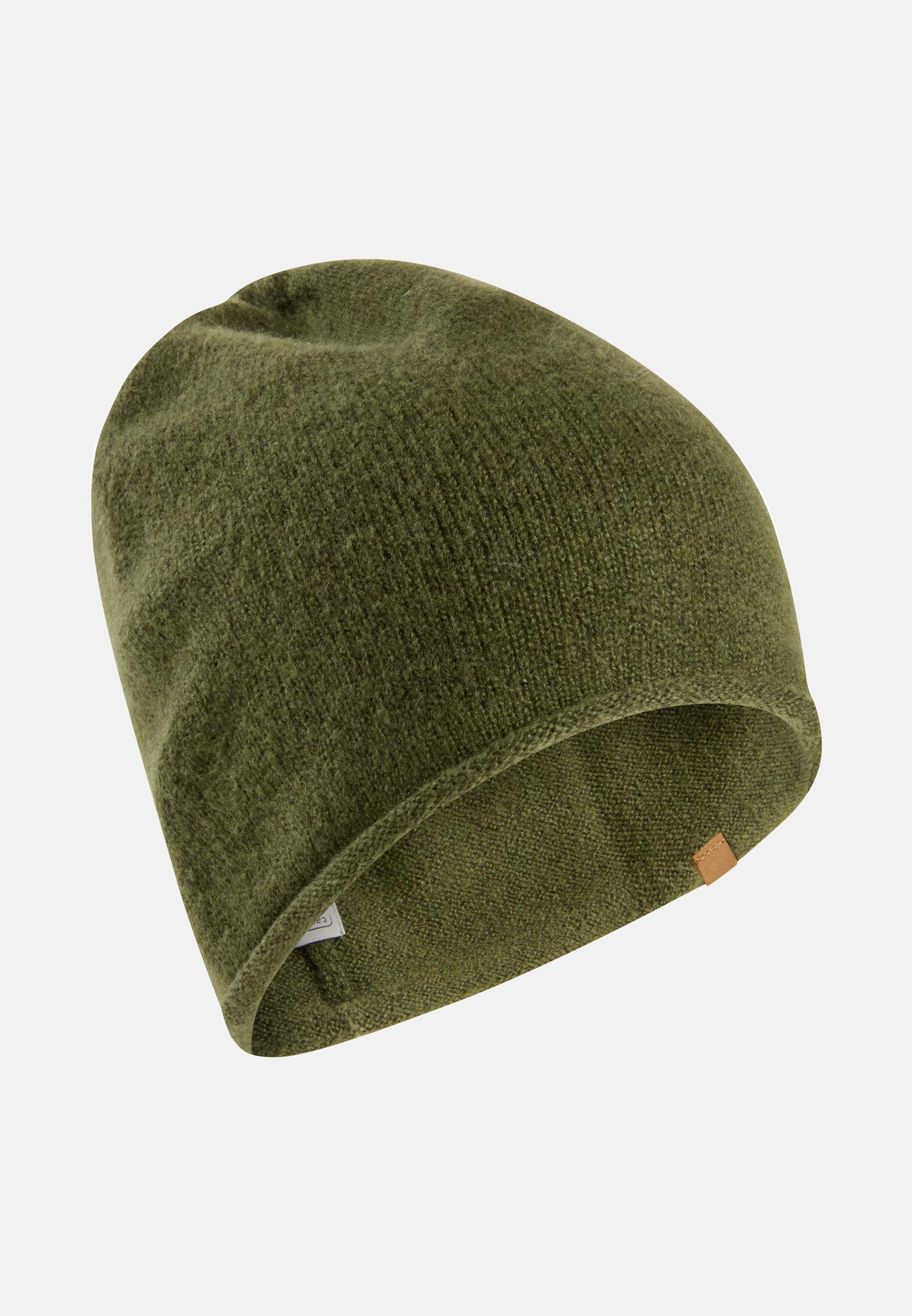Women Beanie made from a wool blend Olive frontal front