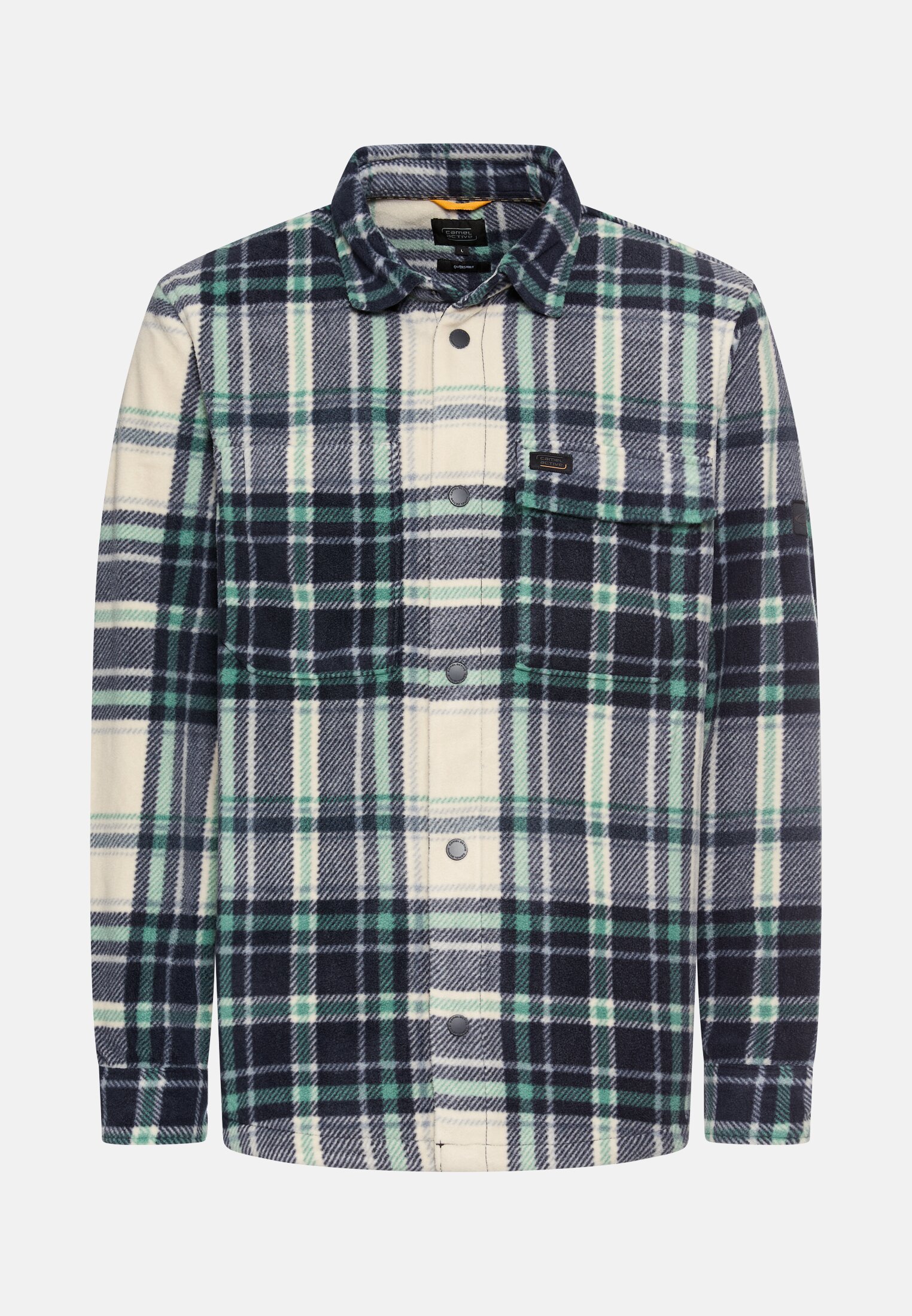 Herren Overshirt mit Seitentaschen Tannengrün frontal vorn