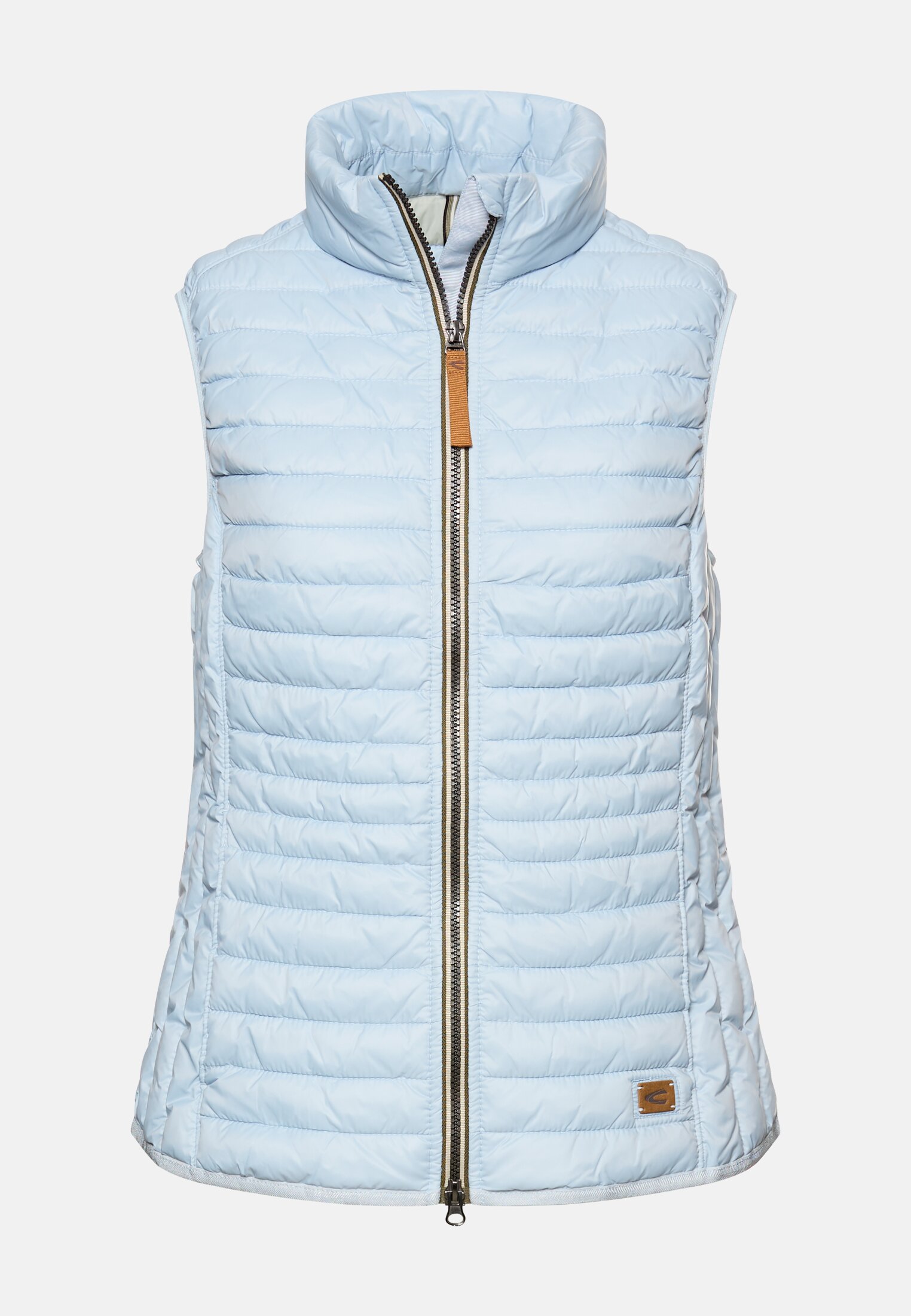 Damen Steppweste aus recyceltem Polyamid Hellblau frontal vorn