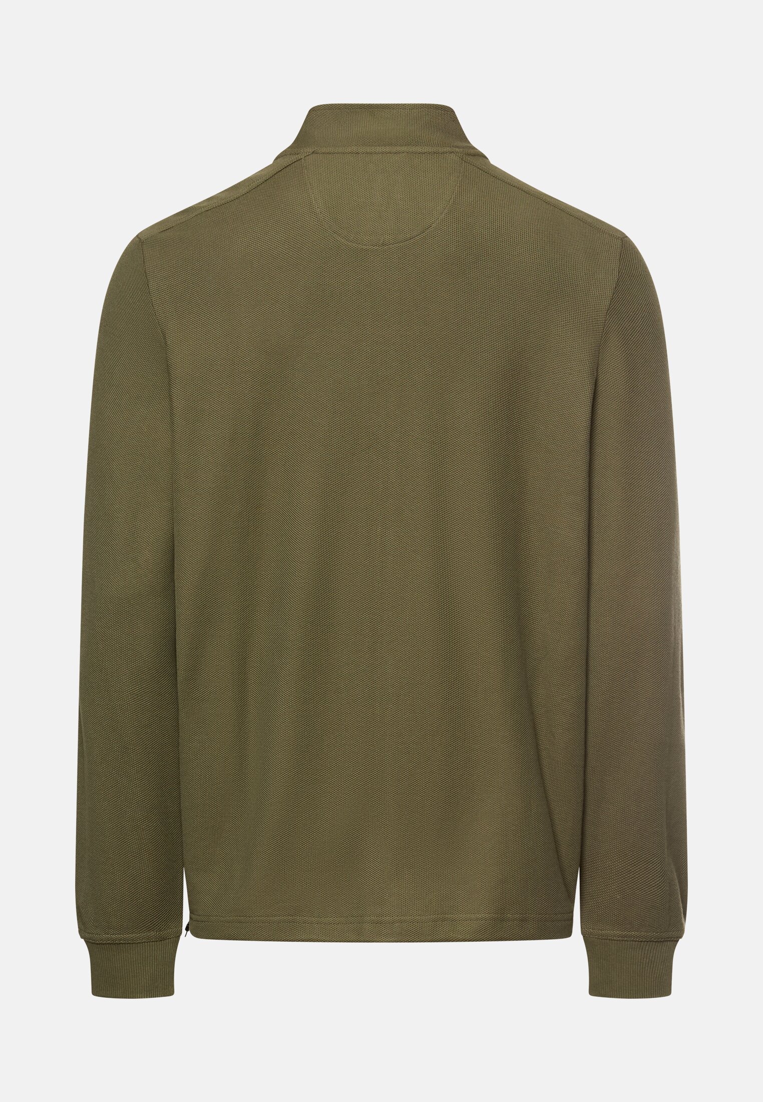 Heren Sweatvest met verstelbare trekkoord Olijfgroen frontaal achter