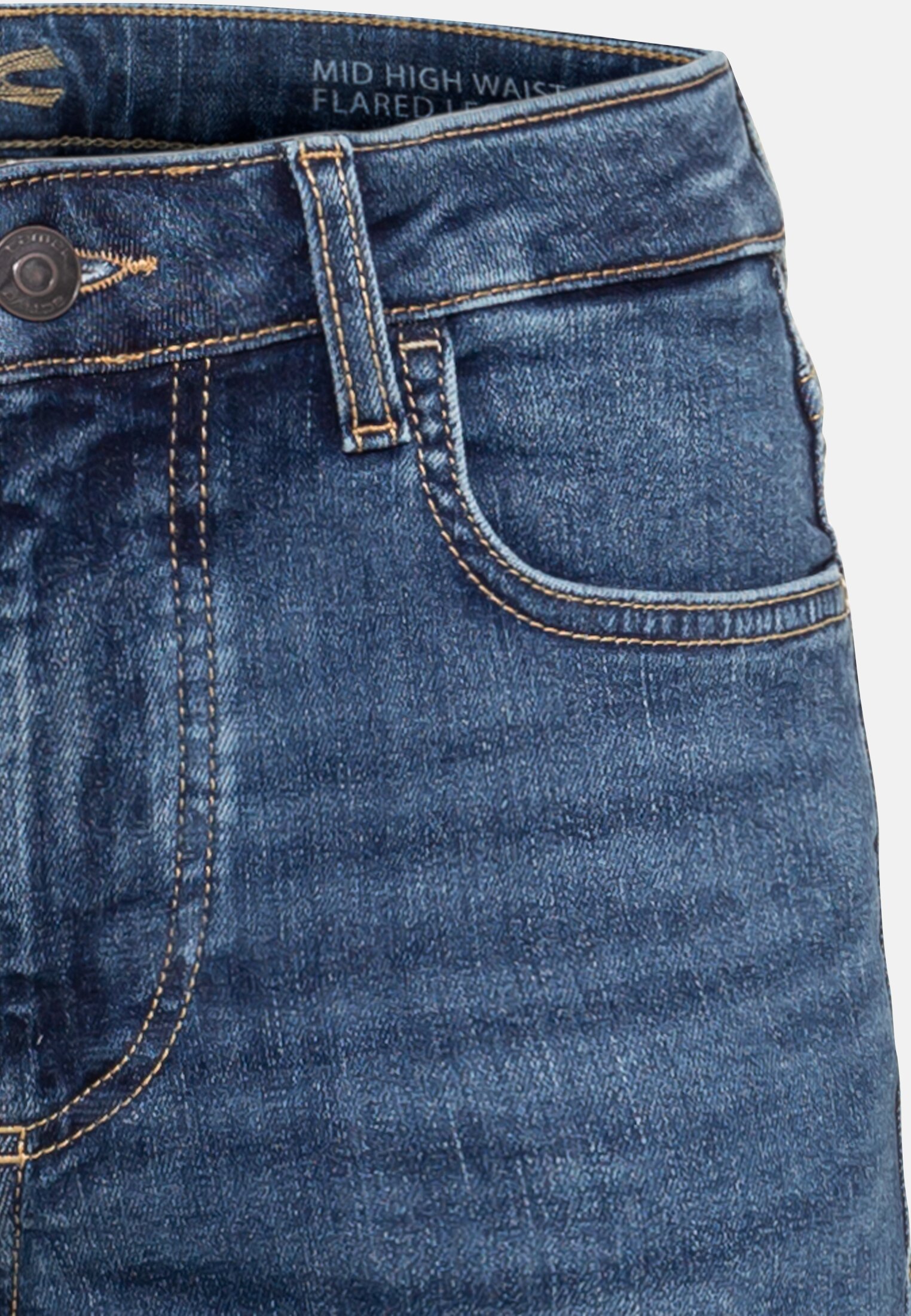 Camel Active Damen Jeans – Straight Fit, 5-Pocket, Stretch-Baumwolle, Indigo
