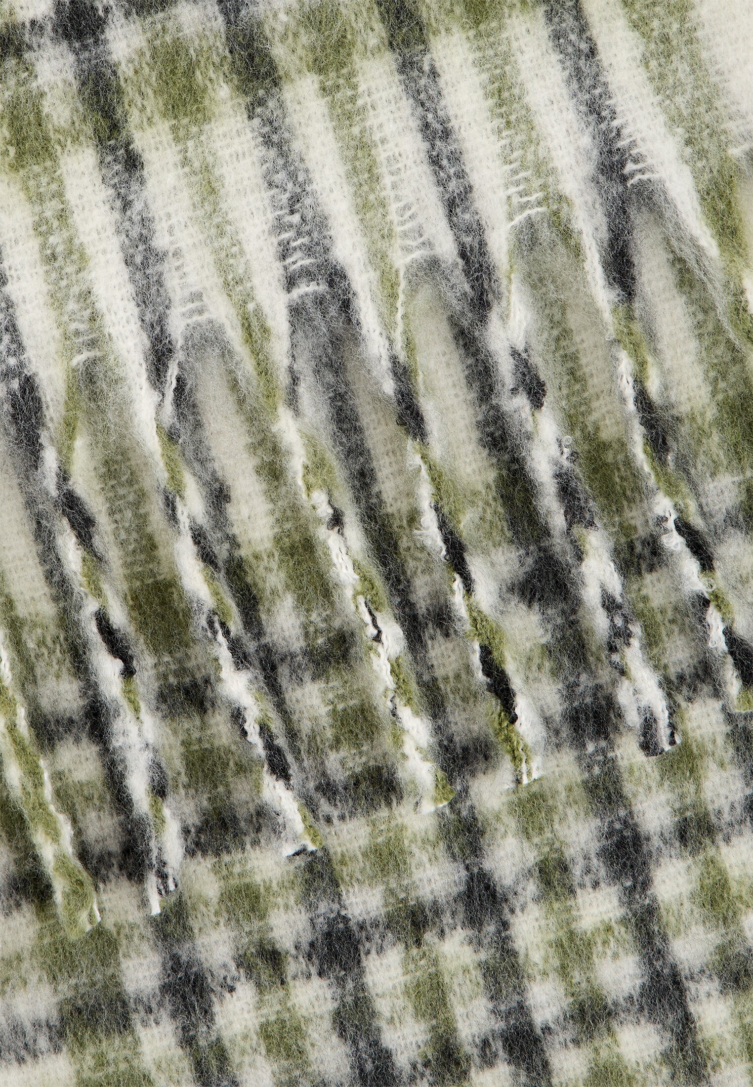 Damen Strickschal aus weichem Material Dunkelgrün frontal hinten