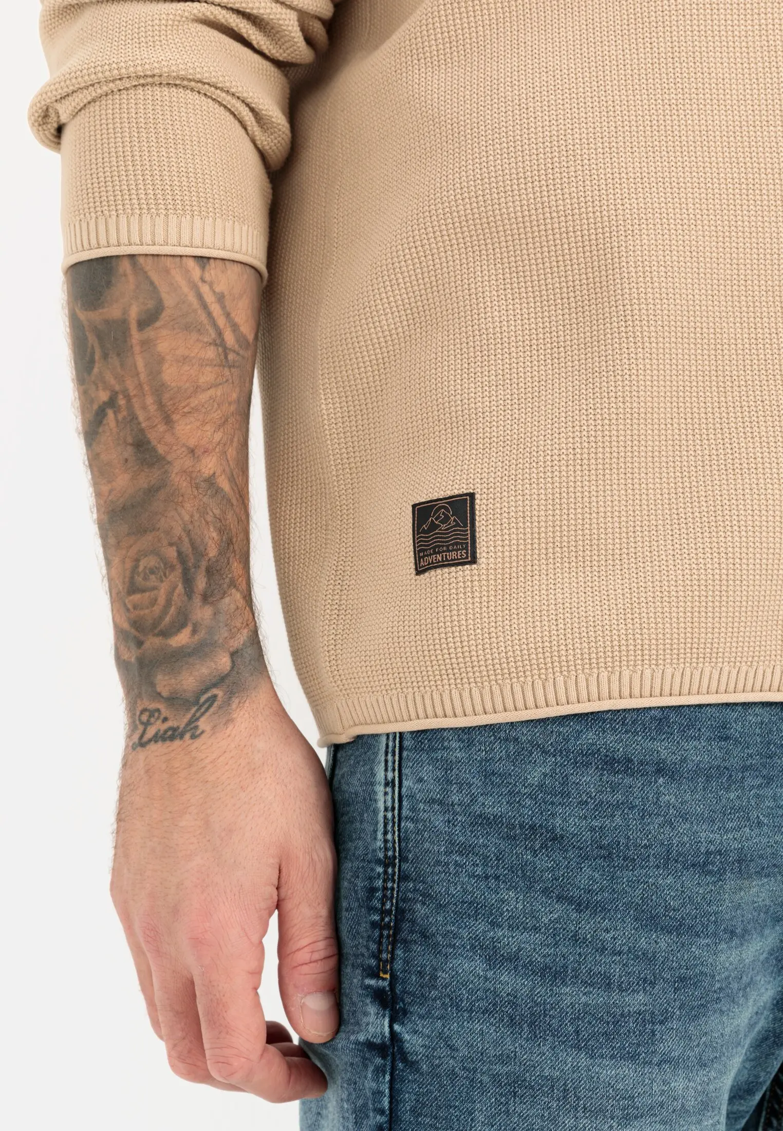 Feinstrickpullover für Herren in Sand | XL | camel active 