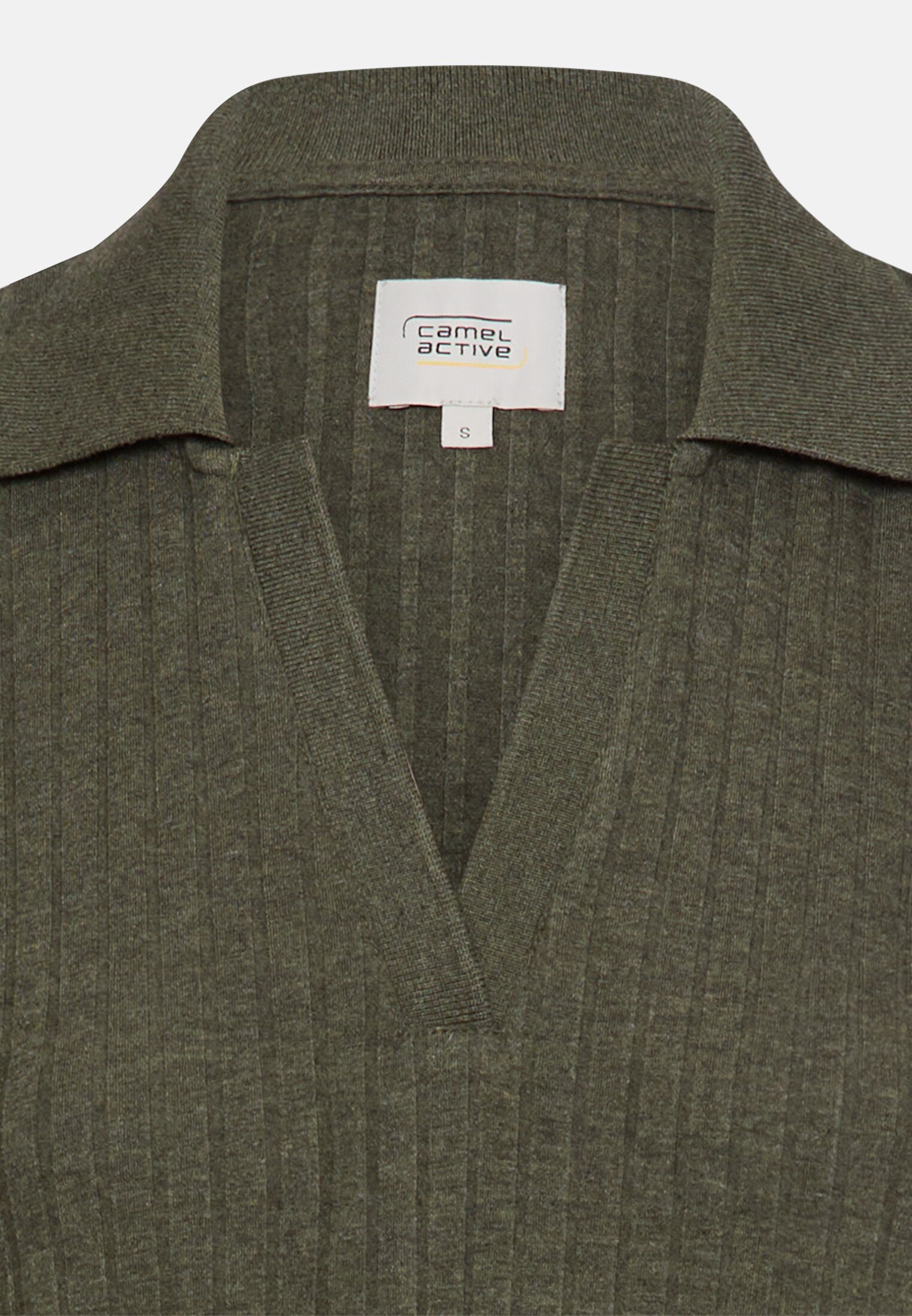 Damen Kleid aus Baumwollgemisch Dunkelgrün vorne nah