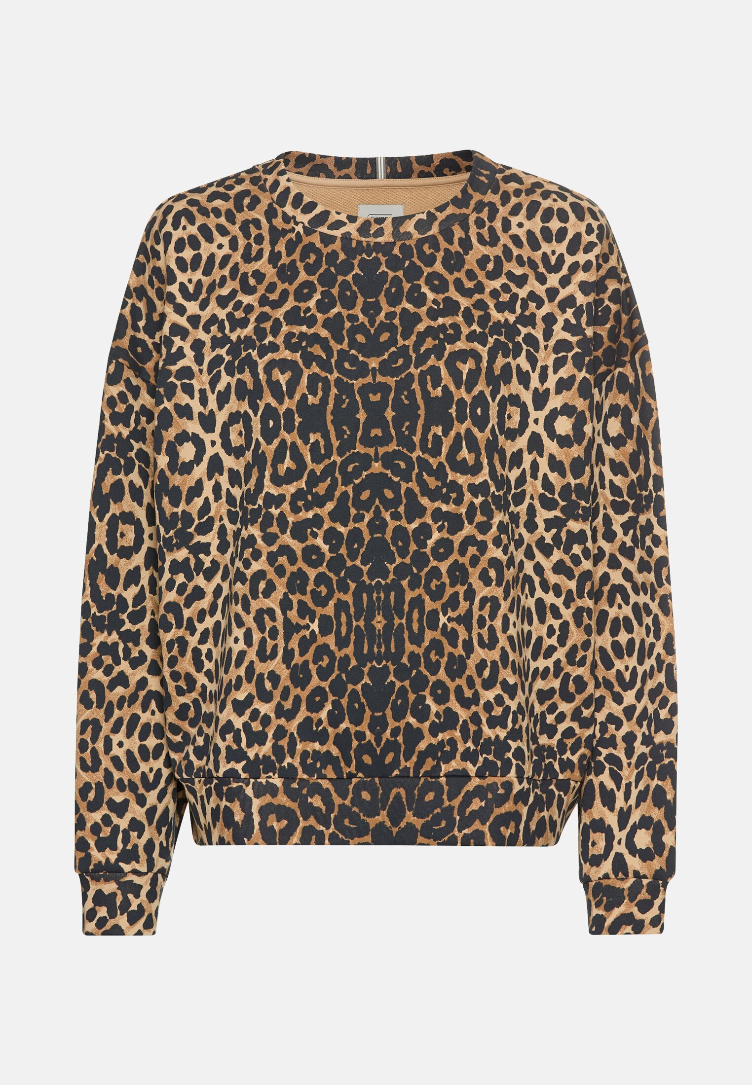 camelactive_Pullover_Braun_309354-6F02-90_0G-00 Vrouwen Oversized sweatshirt van puur katoen Leo frontaal voor