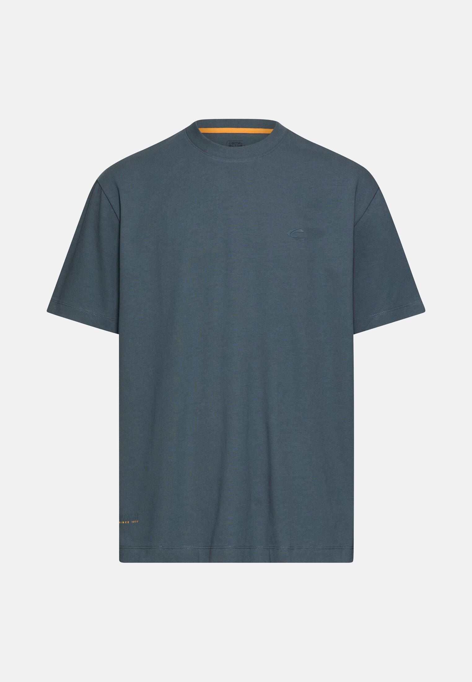 Herren T-Shirt mit Rückenprint im Relaxed Fit Tintenblau frontal vorn