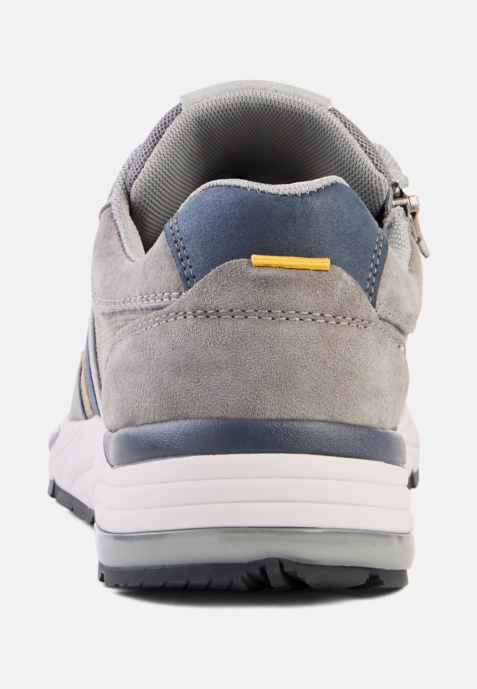 Men Low sneaker with inside zipper Grey front close