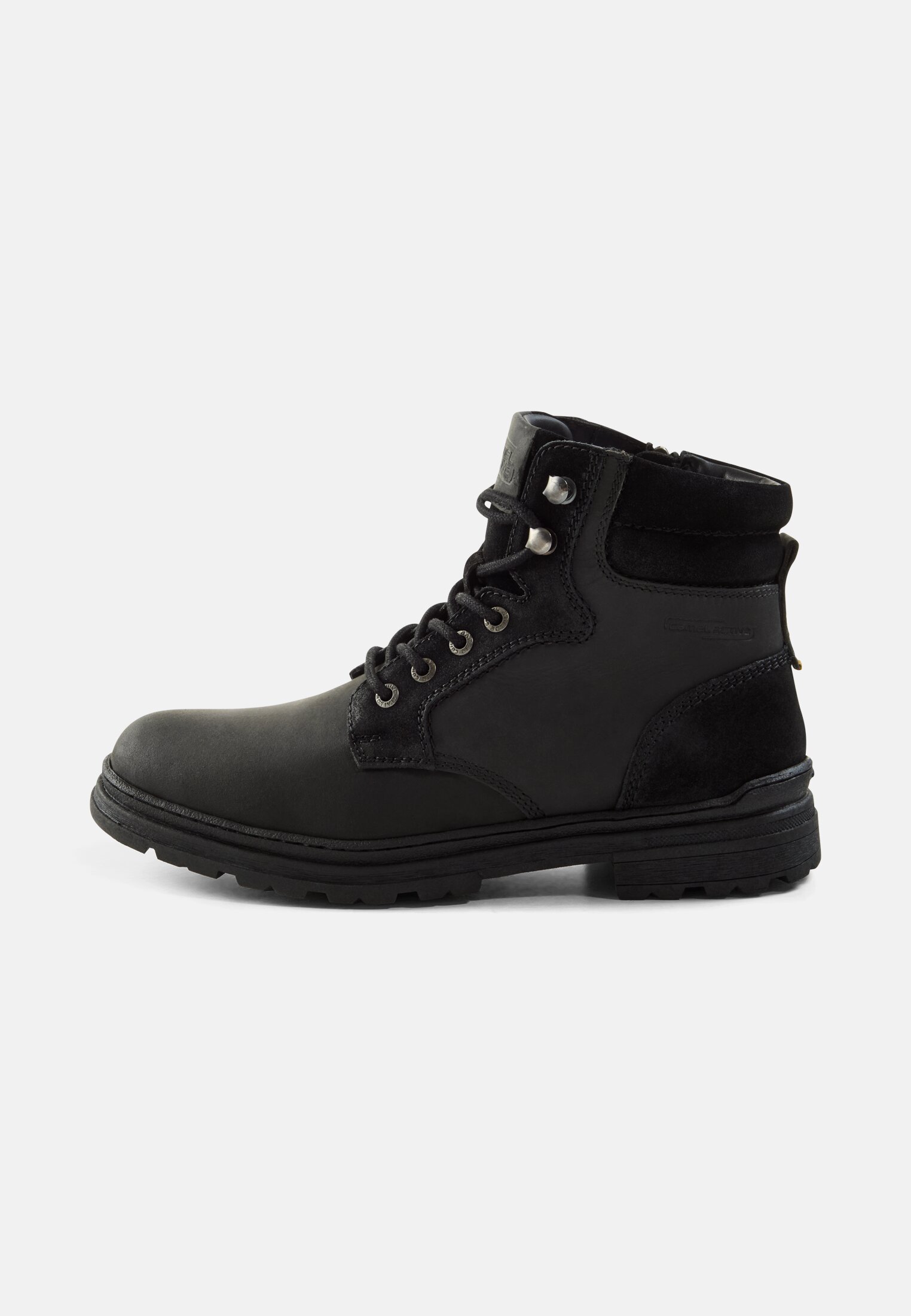 MI_53KTF06-0440-100_0G-00 Herren Schnürboot mit warmem Futter Schwarz frontal vorn