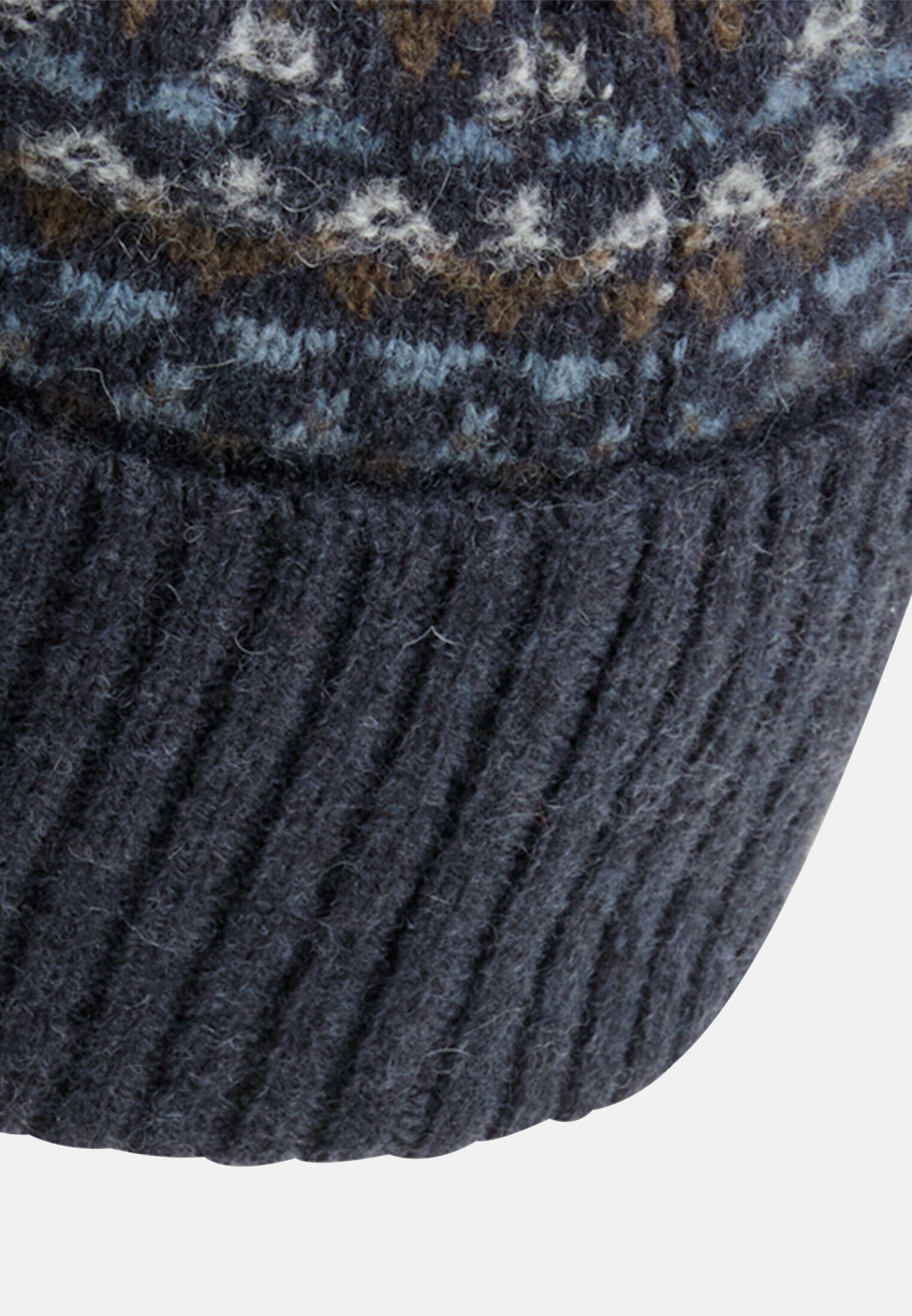 Heren Muts van zuivere wol Marineblauw achter dichtbij