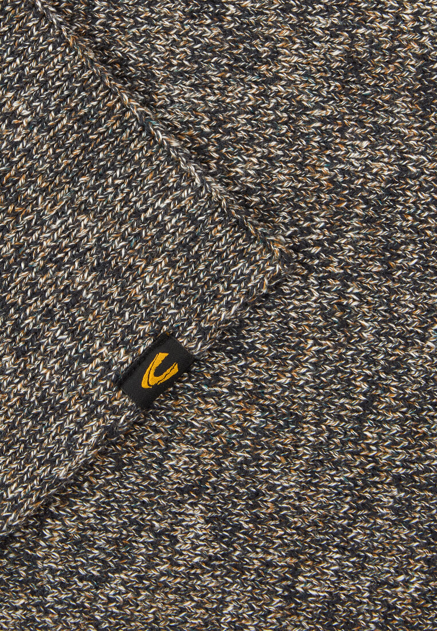 Heren Gebreide sjaal met franjes Marineblauw achter dichtbij