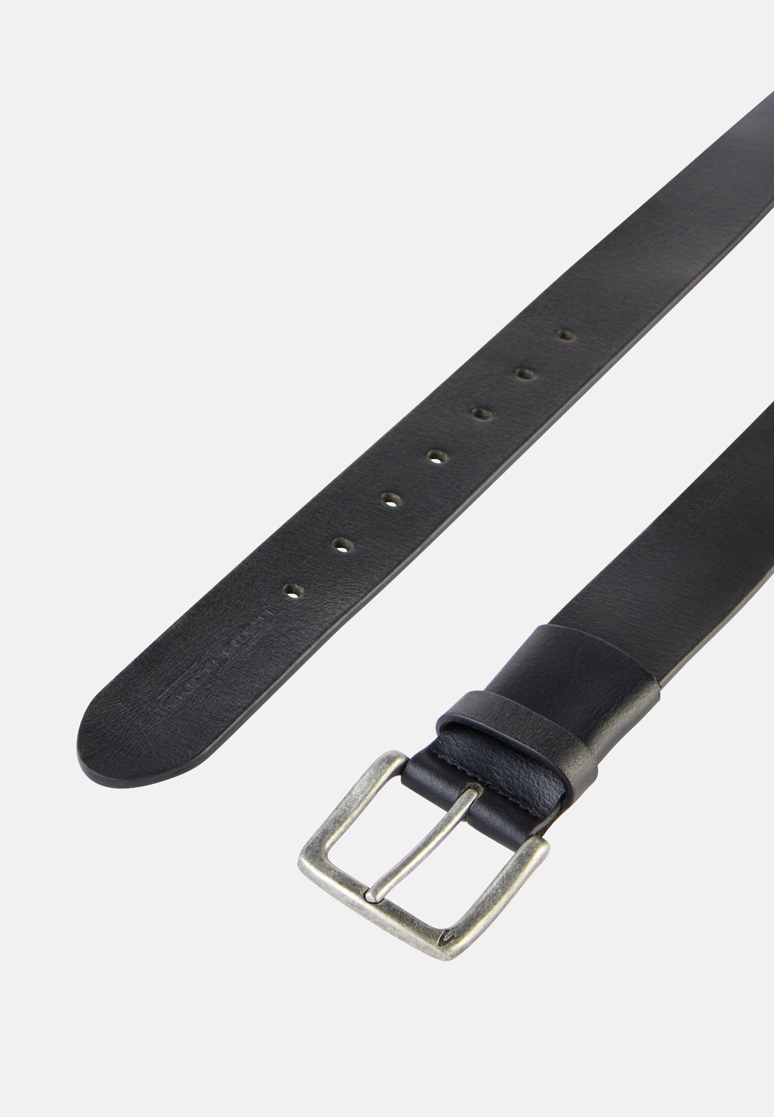 Heren Leren riem Zwart front dichtbij