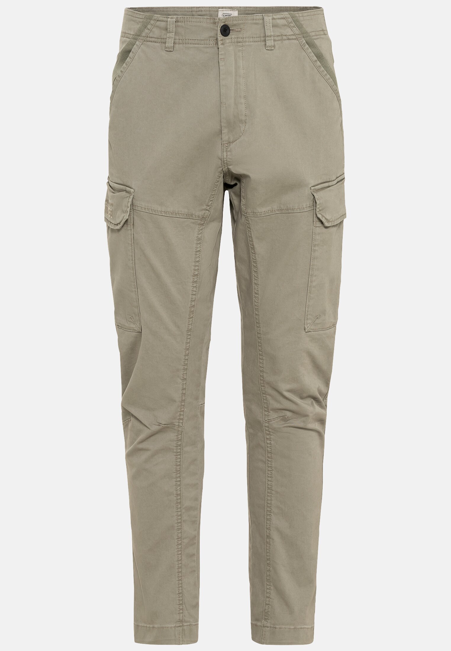 Men Tapered fit cargo pants Khaki frontal front
