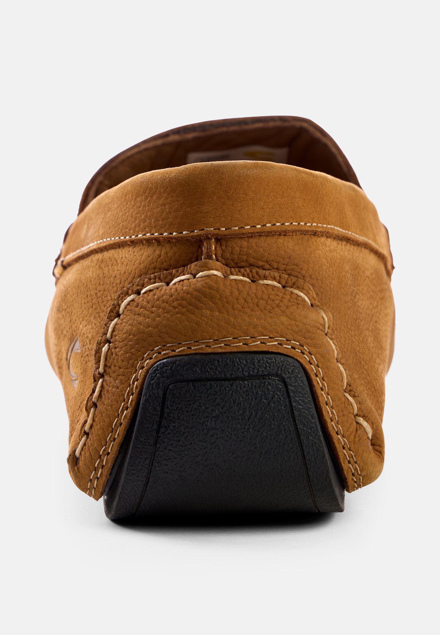Men Moccasin made from nubuck leather Brown front close