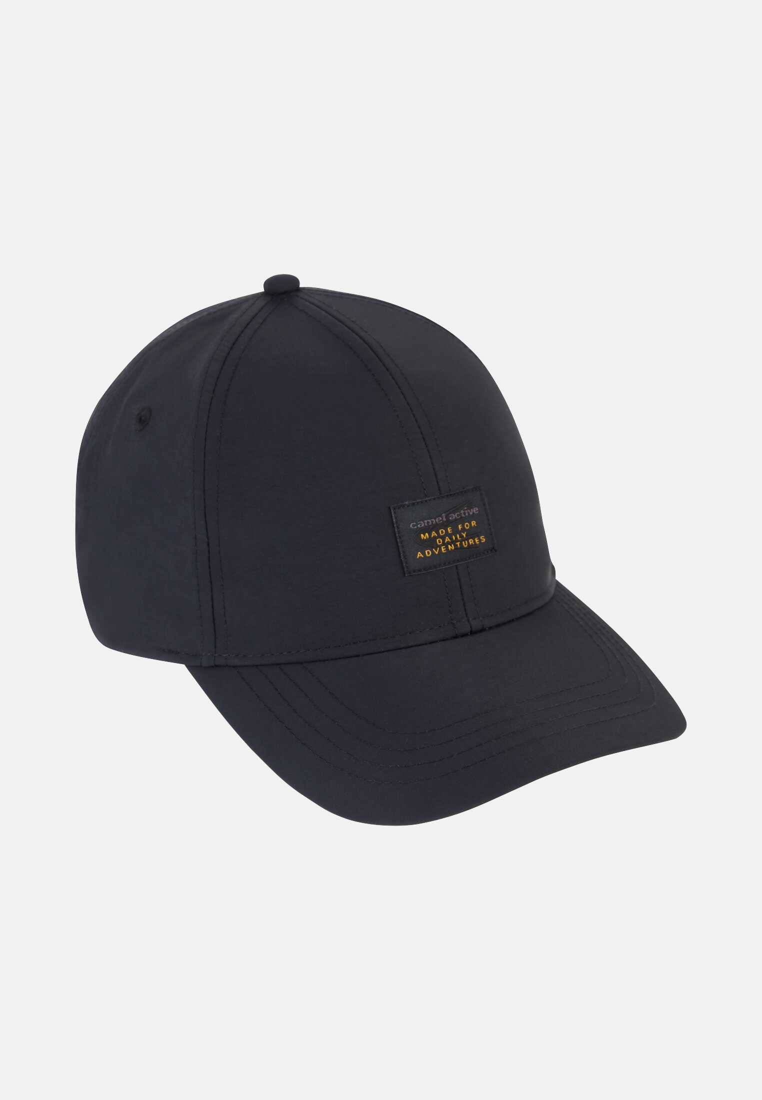 Men 6-panel cap made of polyamide with water-repellent and quick-drying properties Navy blue frontal front