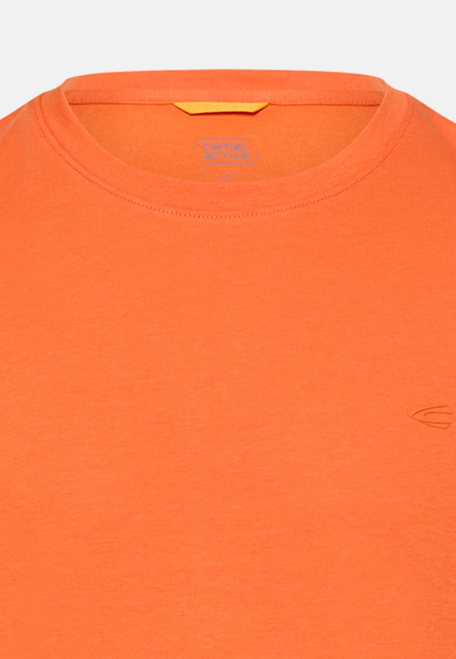 Men fleXXXactive® T-shirt with crew neck Orange front close