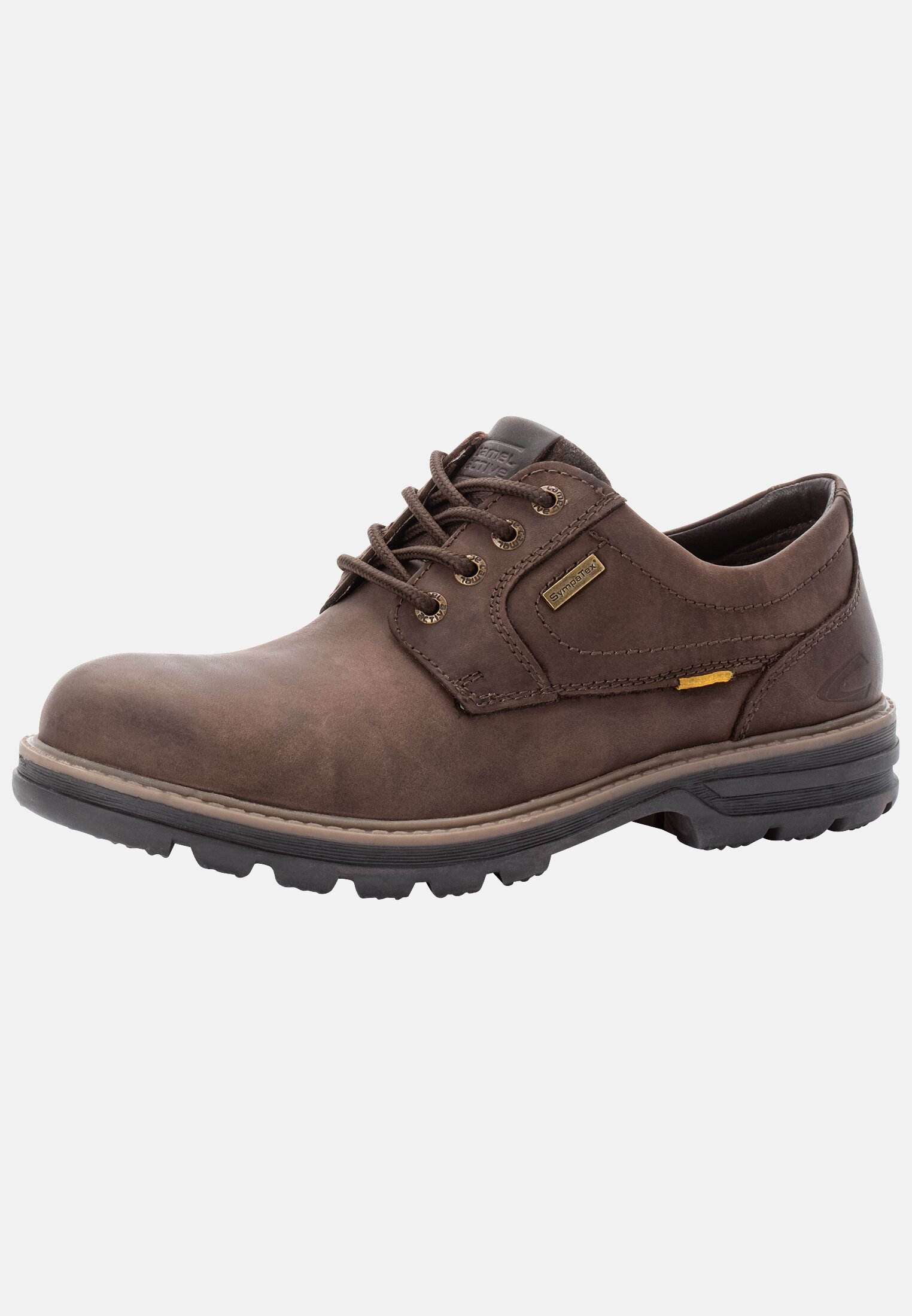 MI_CADW006-0400-360_2G-00 Herren Schnürschuhe aus echtem Nubukleder Braun frontal hinten