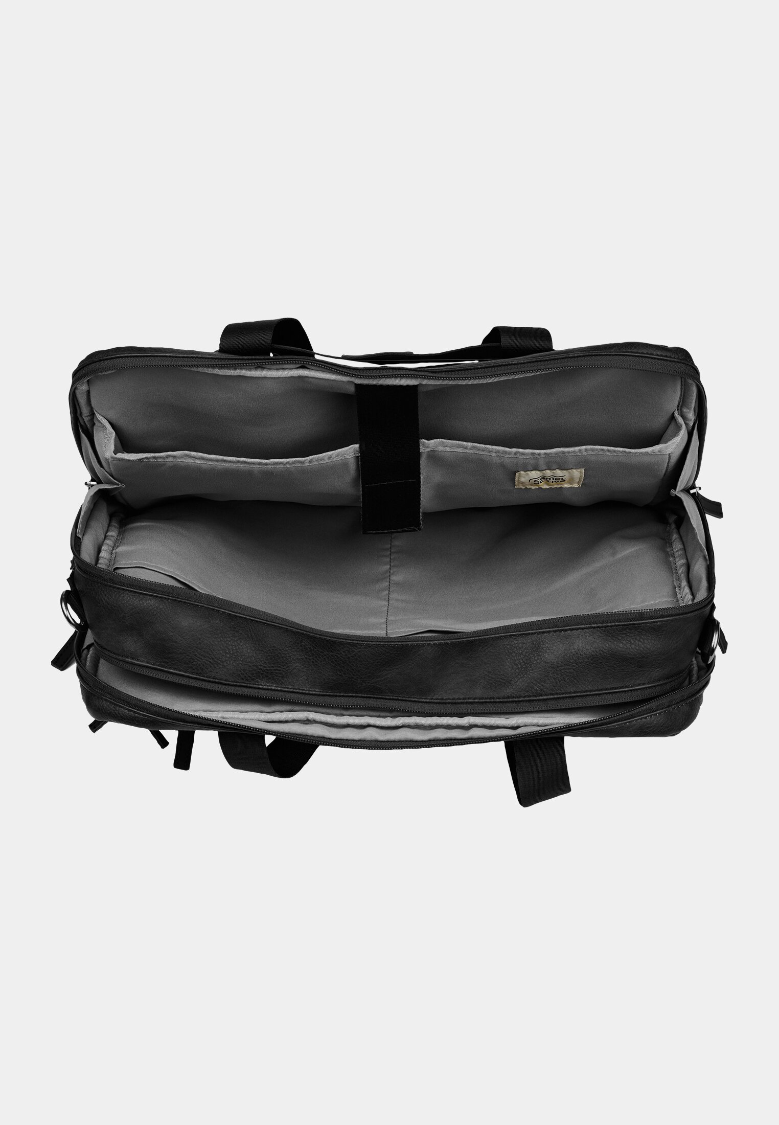 Herren TRACES Business Tasche mit gepolstertem Laptopfach Schwarz vorne nah