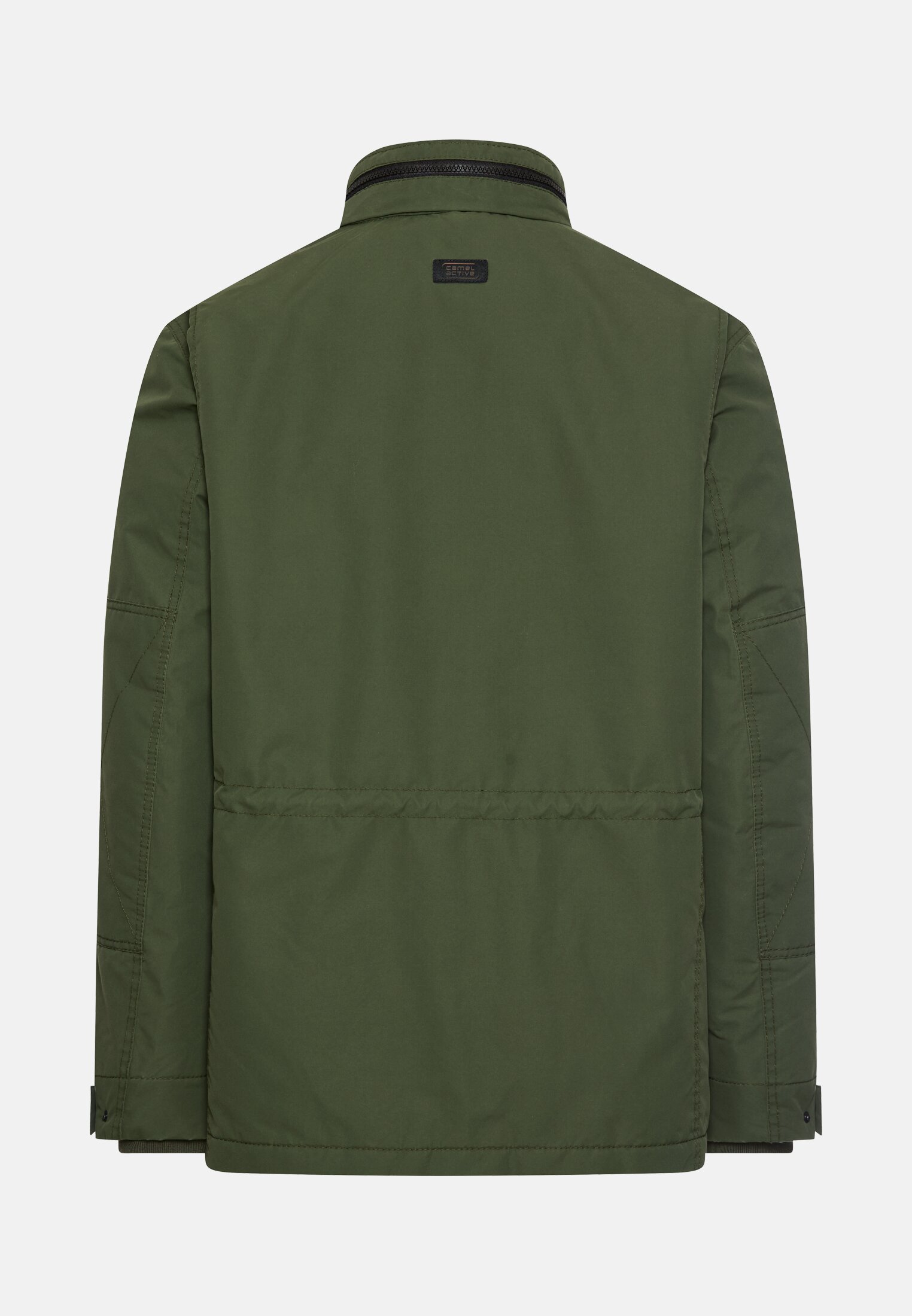 Herren Field Jacket mit verstallbarem Bund Blattgrün frontal hinten