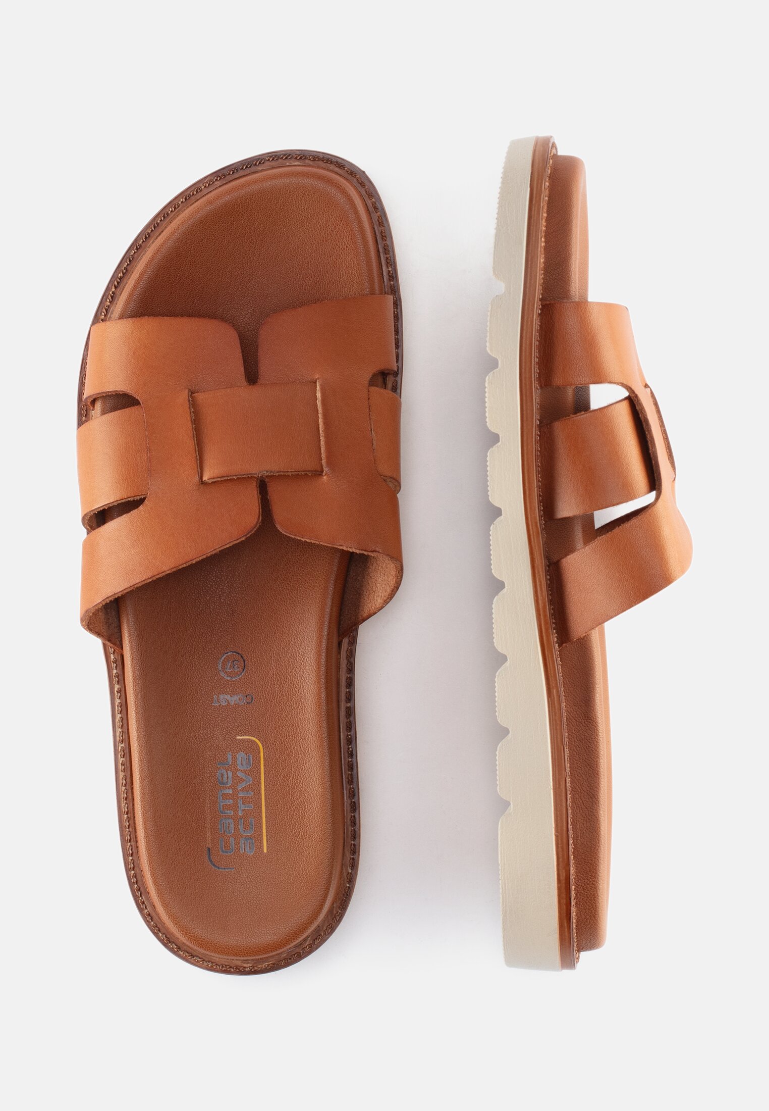 MI_56CON01-0120-440_1G-00 Women Sandals made of leather Brown frontal top