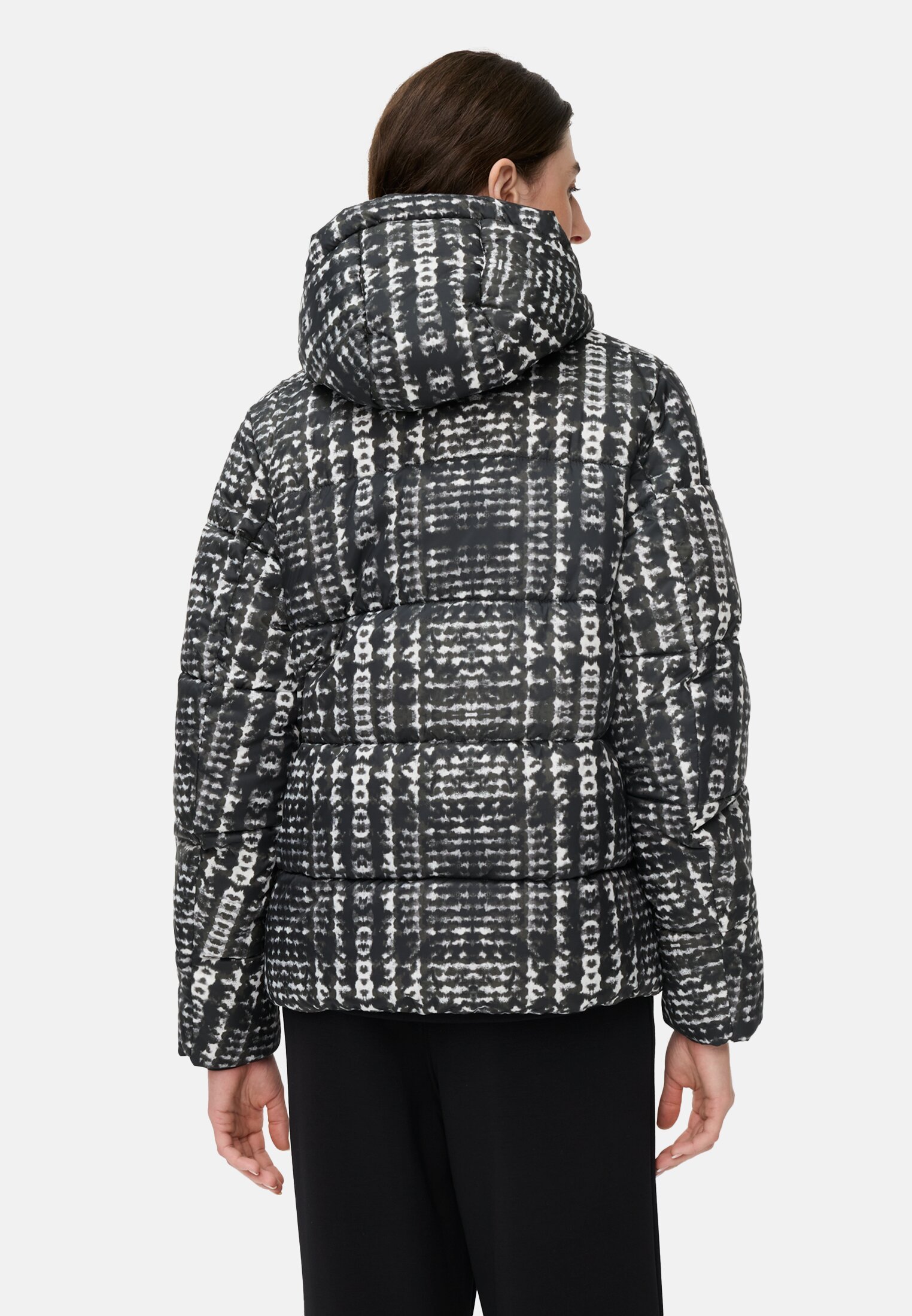 Women Blouson with adjustable hood Skyline worn back