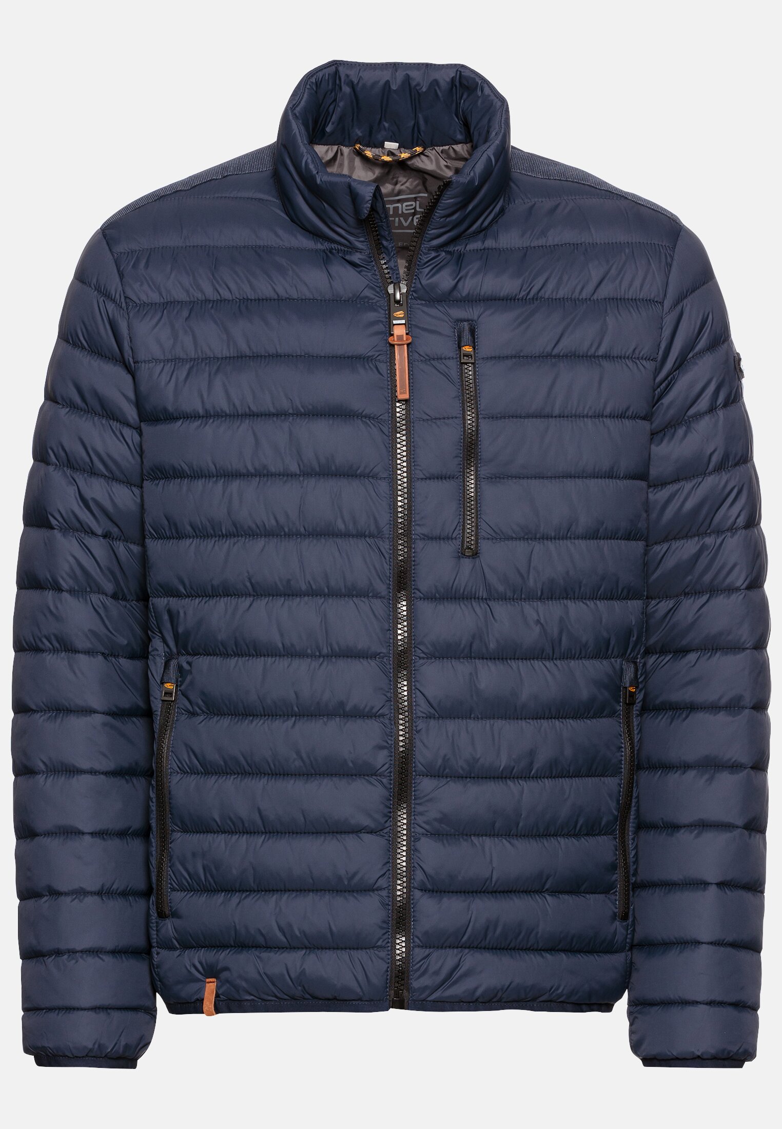 MI_430750-9E52-47_0G-02 Men Downfree quilted jacket from recycled polyester Dark Blue frontal front