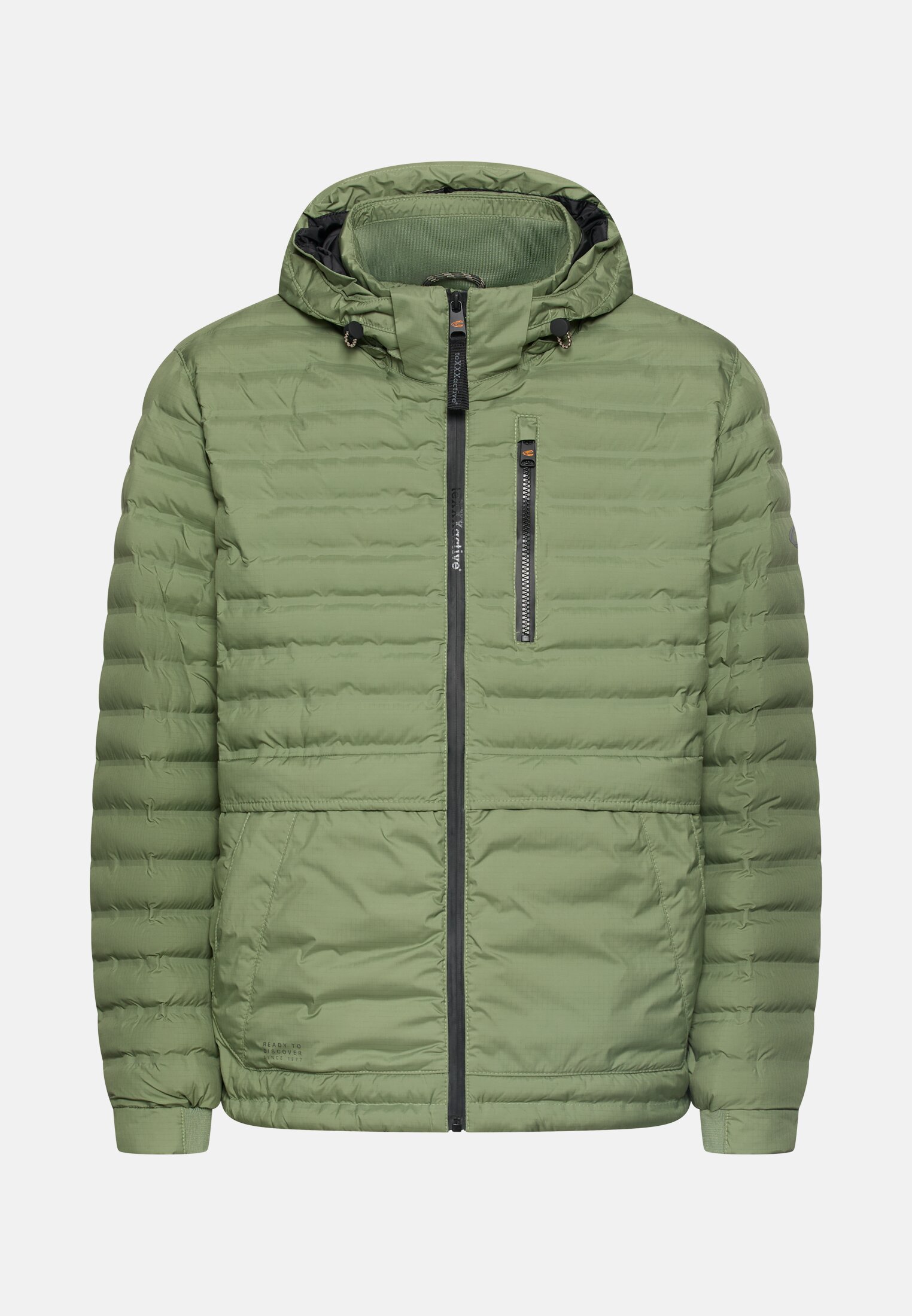 Heren teXXXactive© Steppjack met afneembare kap Bladgroen frontaal voor