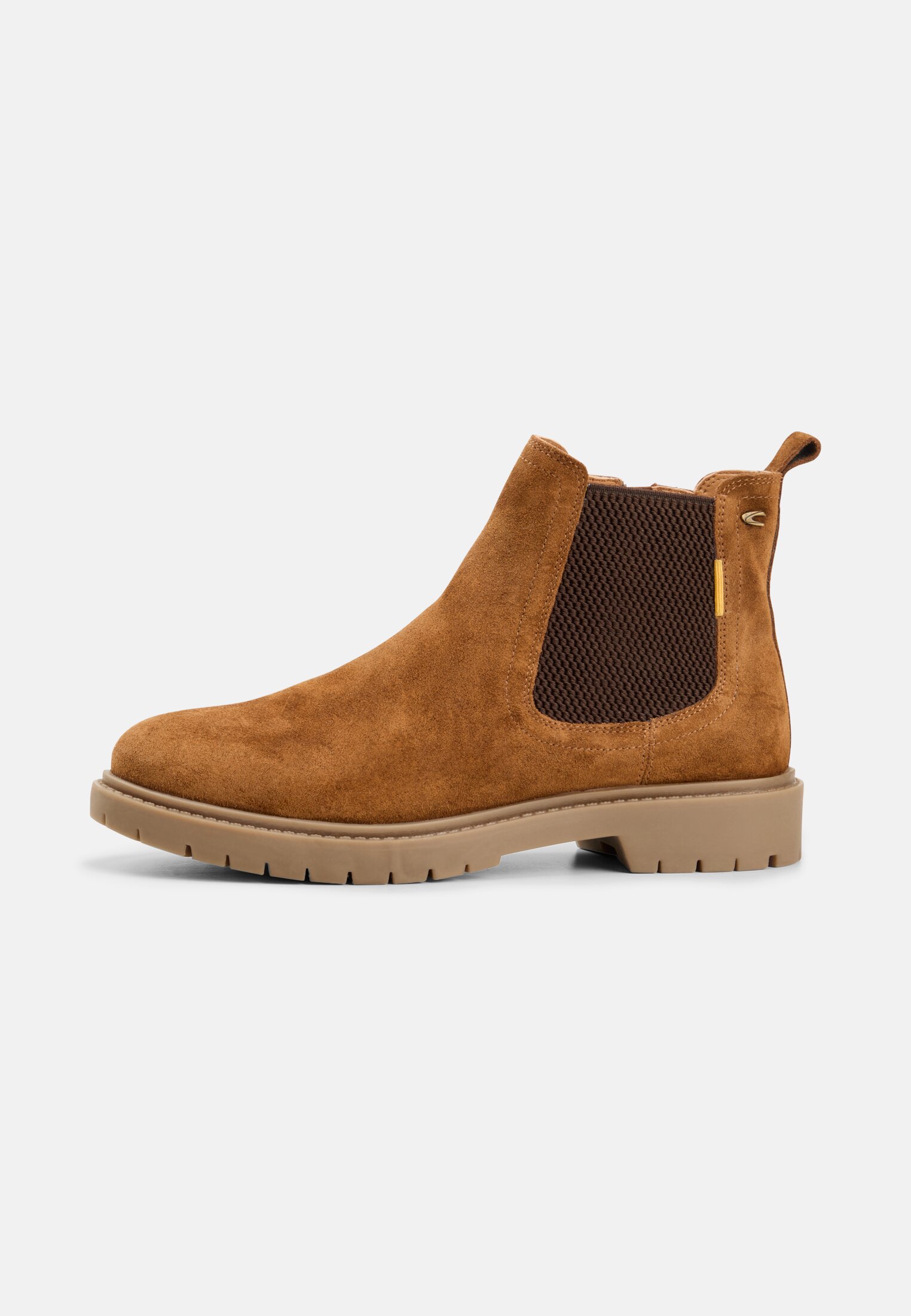 Damen Chelsea Boot aus echtem Leder Braun frontal vorn