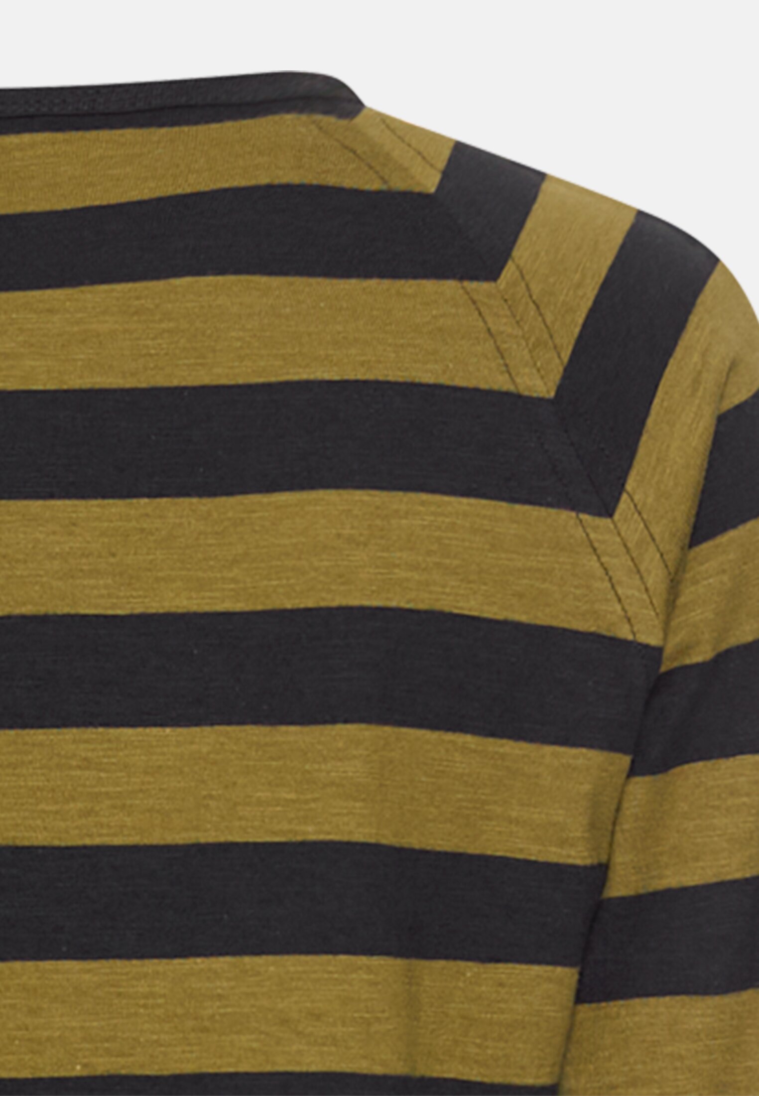 Women Striped long sleeve shirt with raglan sleeves Olive close back
