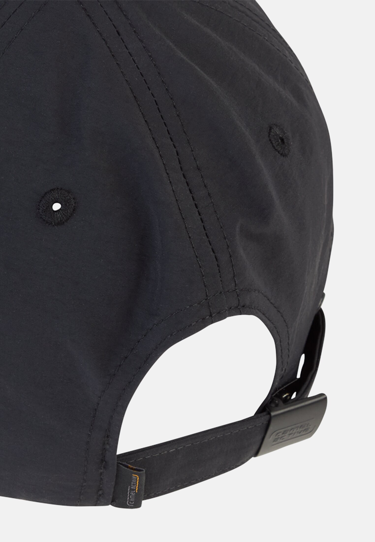 Men 6-panel cap made of polyamide with water-repellent and quick-drying properties Navy blue close back