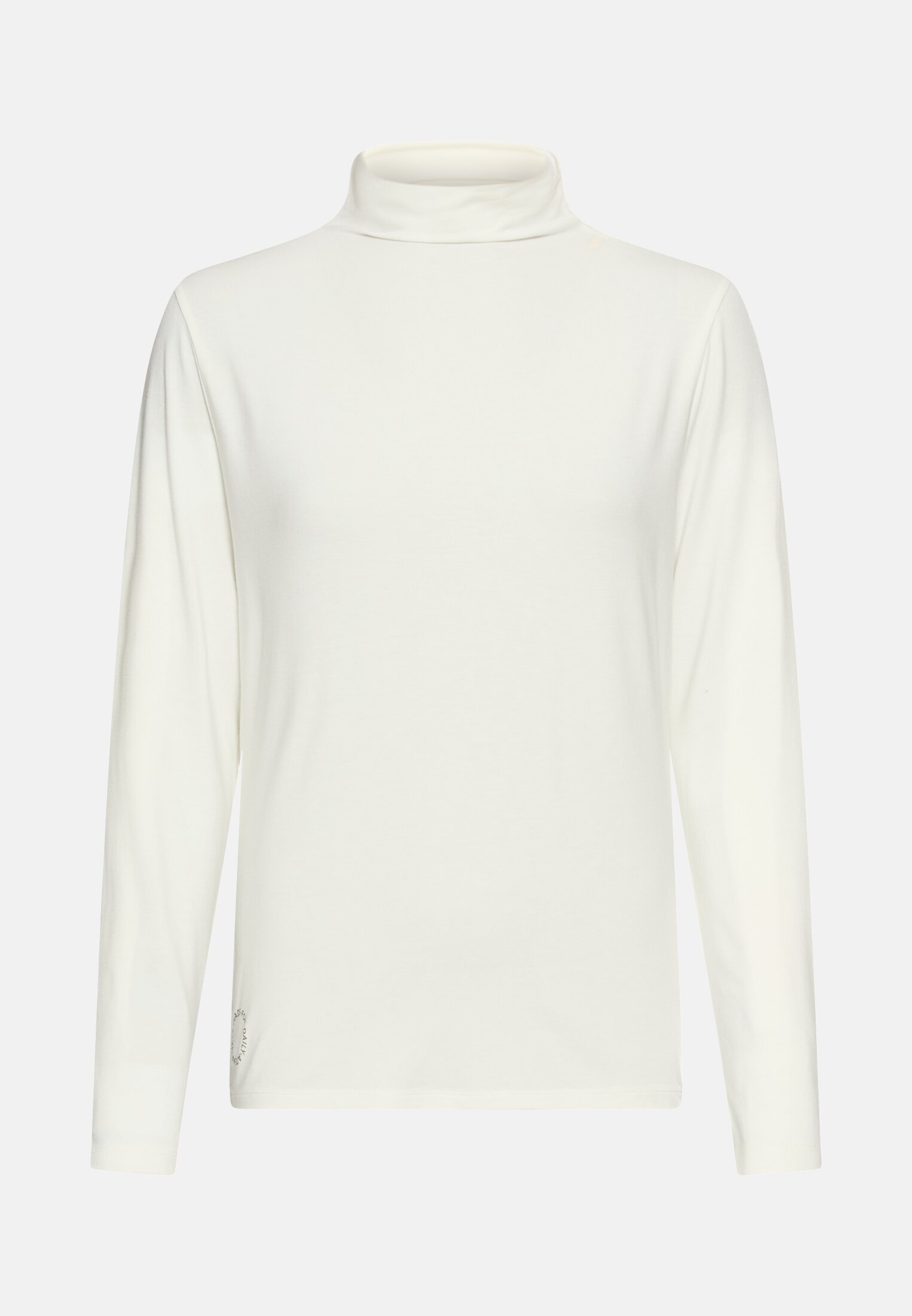 Women Long-sleeved shirt with stand-up collar Milk white frontal front